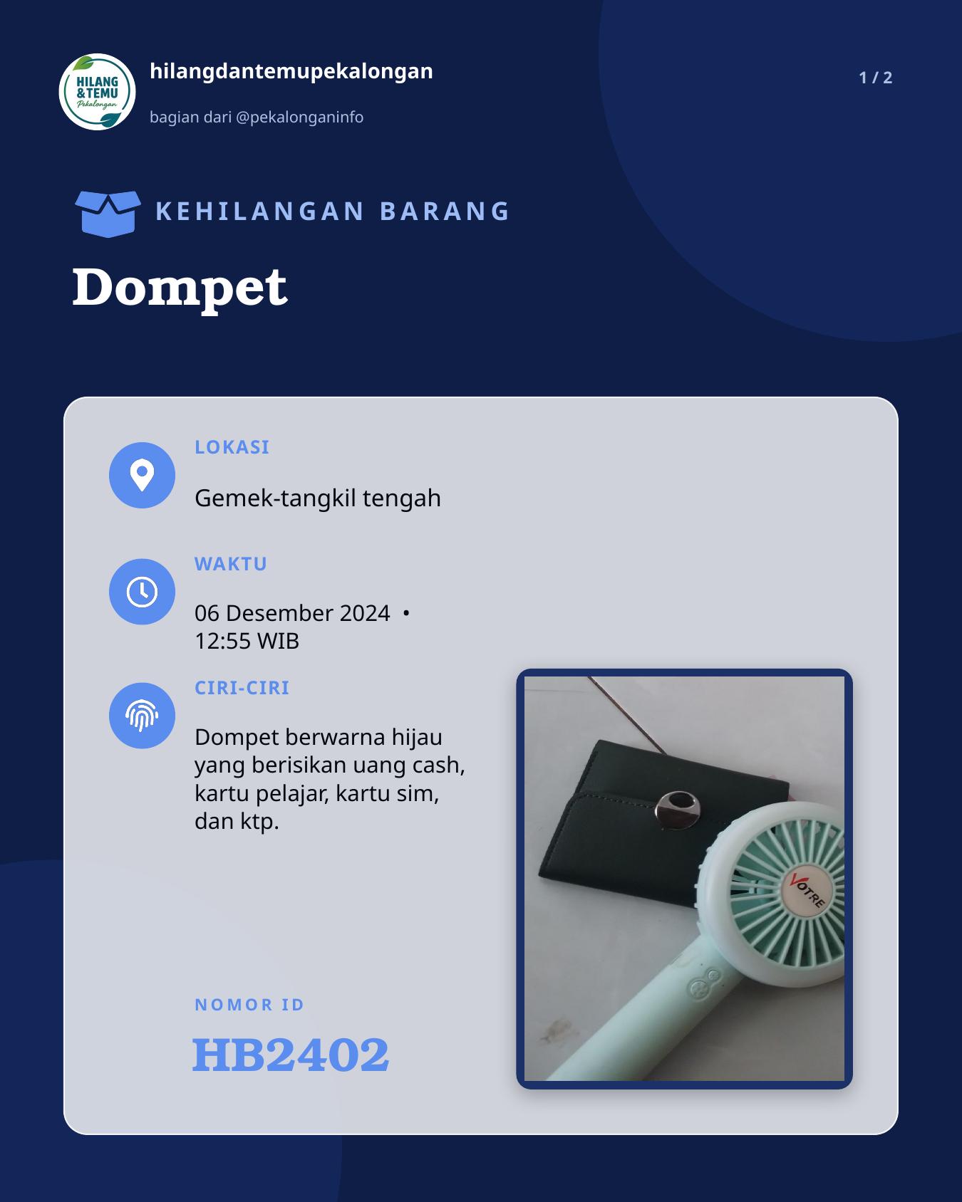 Slide 1 laporan Dompet