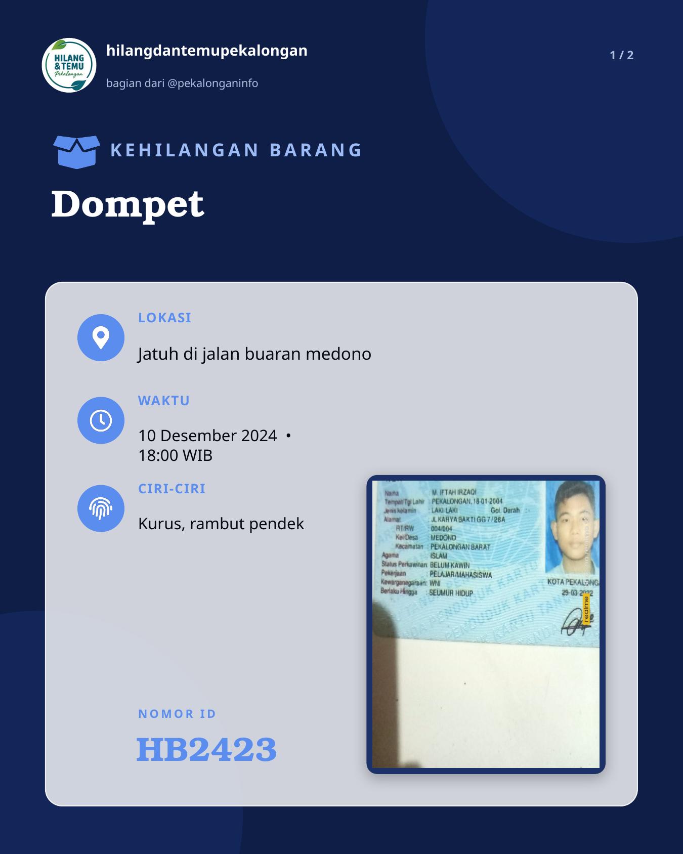 Slide 1 laporan Dompet