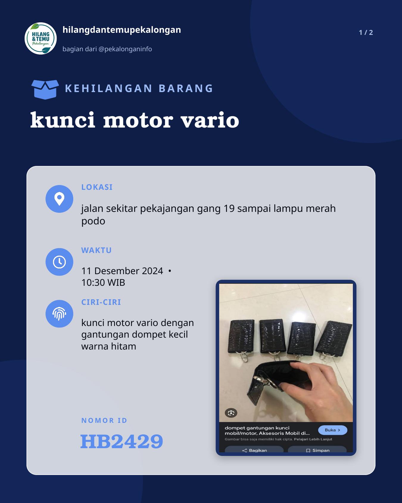 Slide 1 laporan kunci motor vario