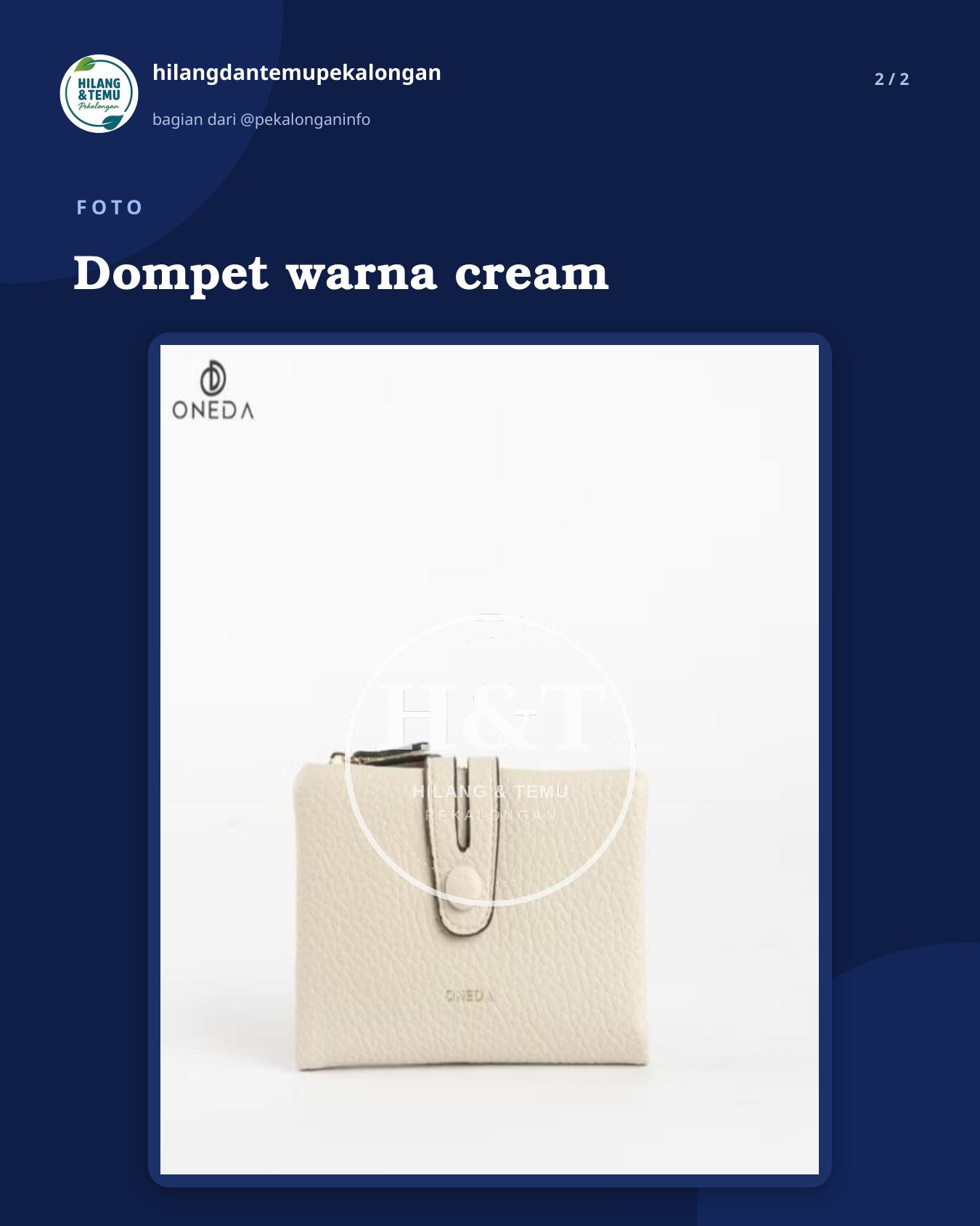 Slide 2 laporan Dompet warna cream