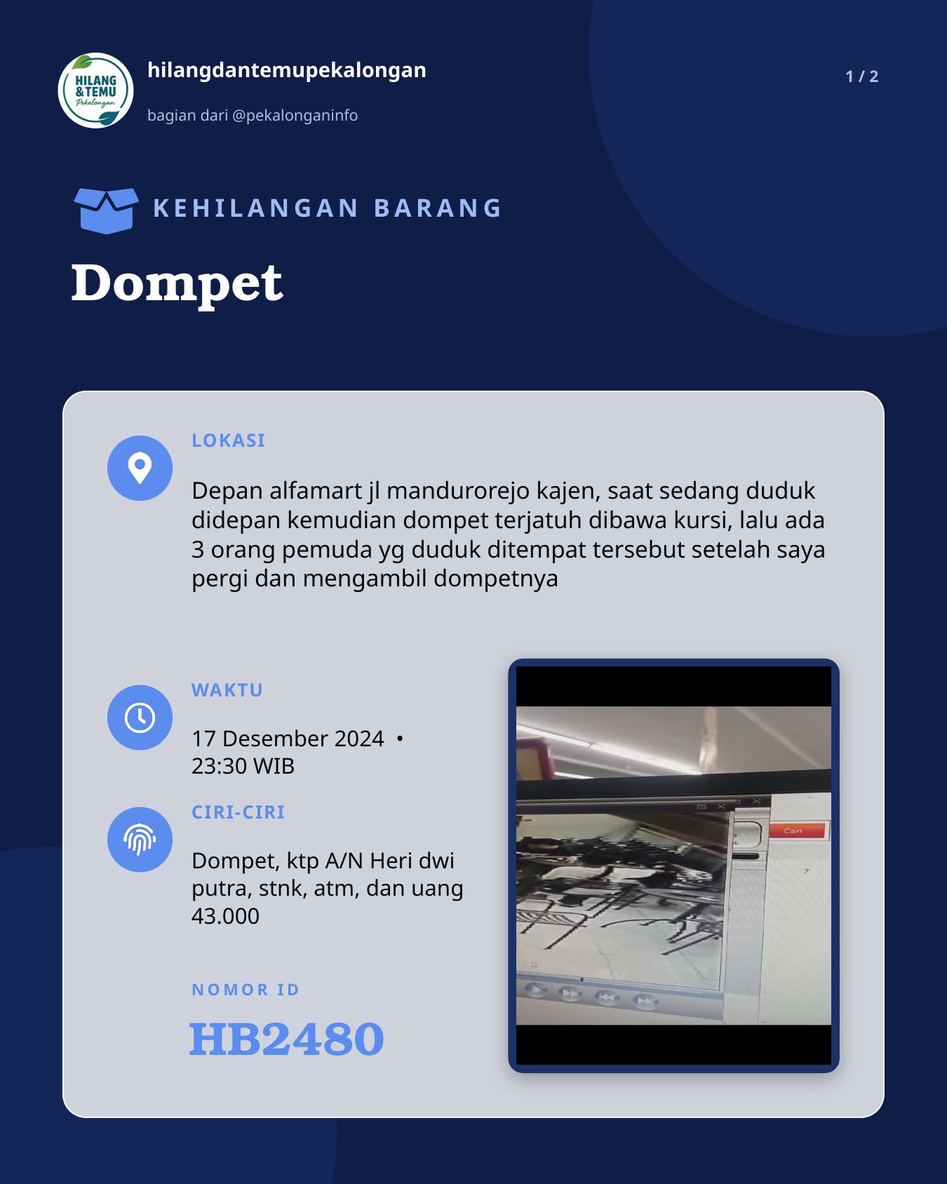 Slide 1 laporan Dompet