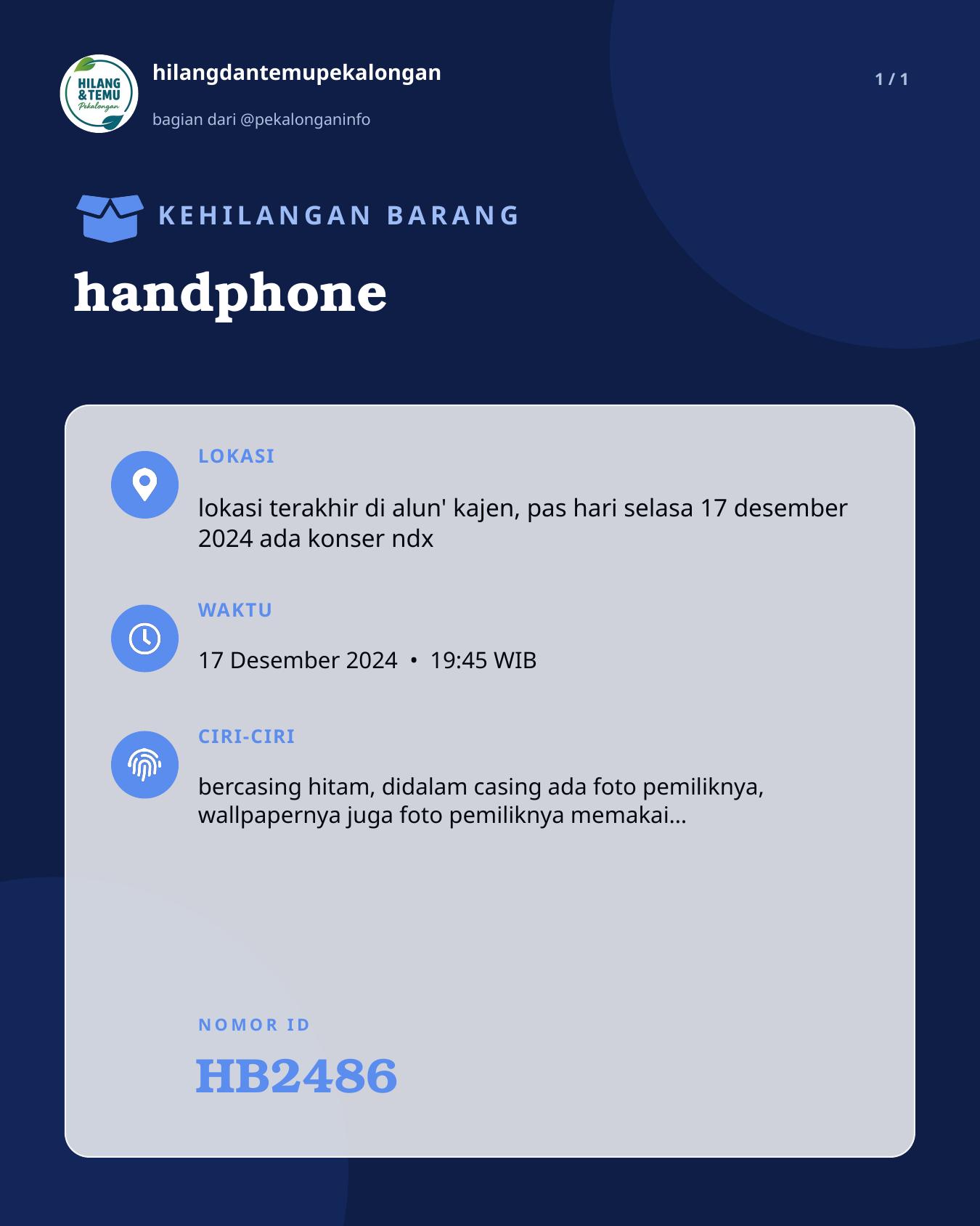 Slide laporan handphone (HB2486)