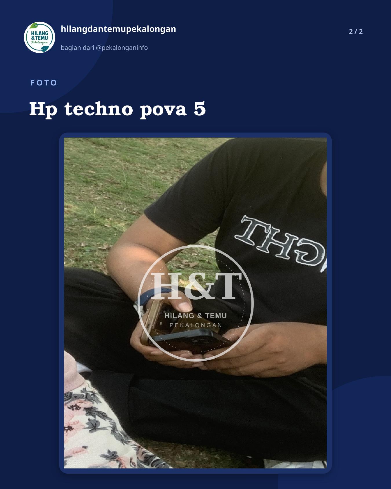 Slide 2 laporan Hp techno pova 5