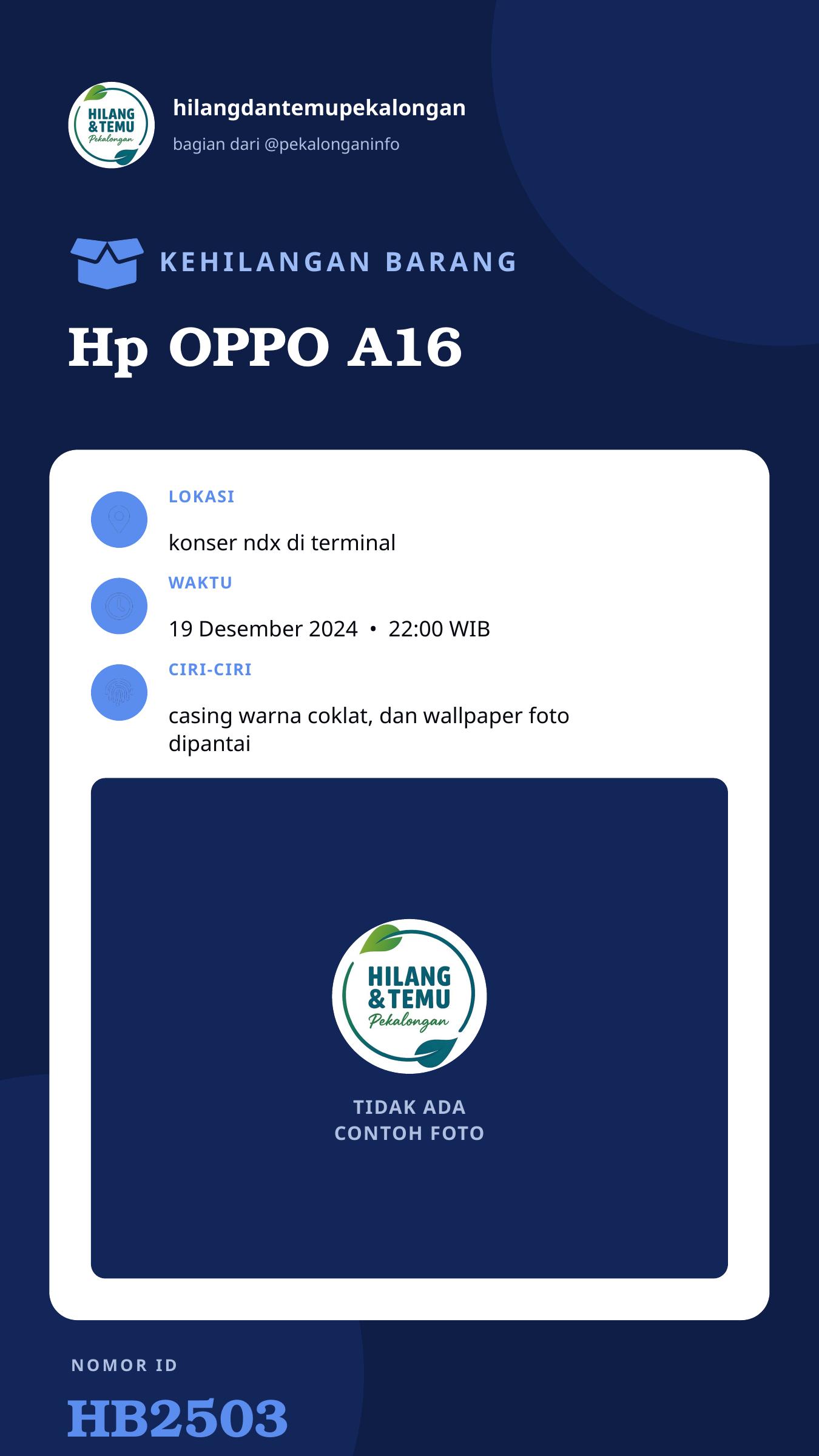 Story 9:16 laporan Hp OPPO A16