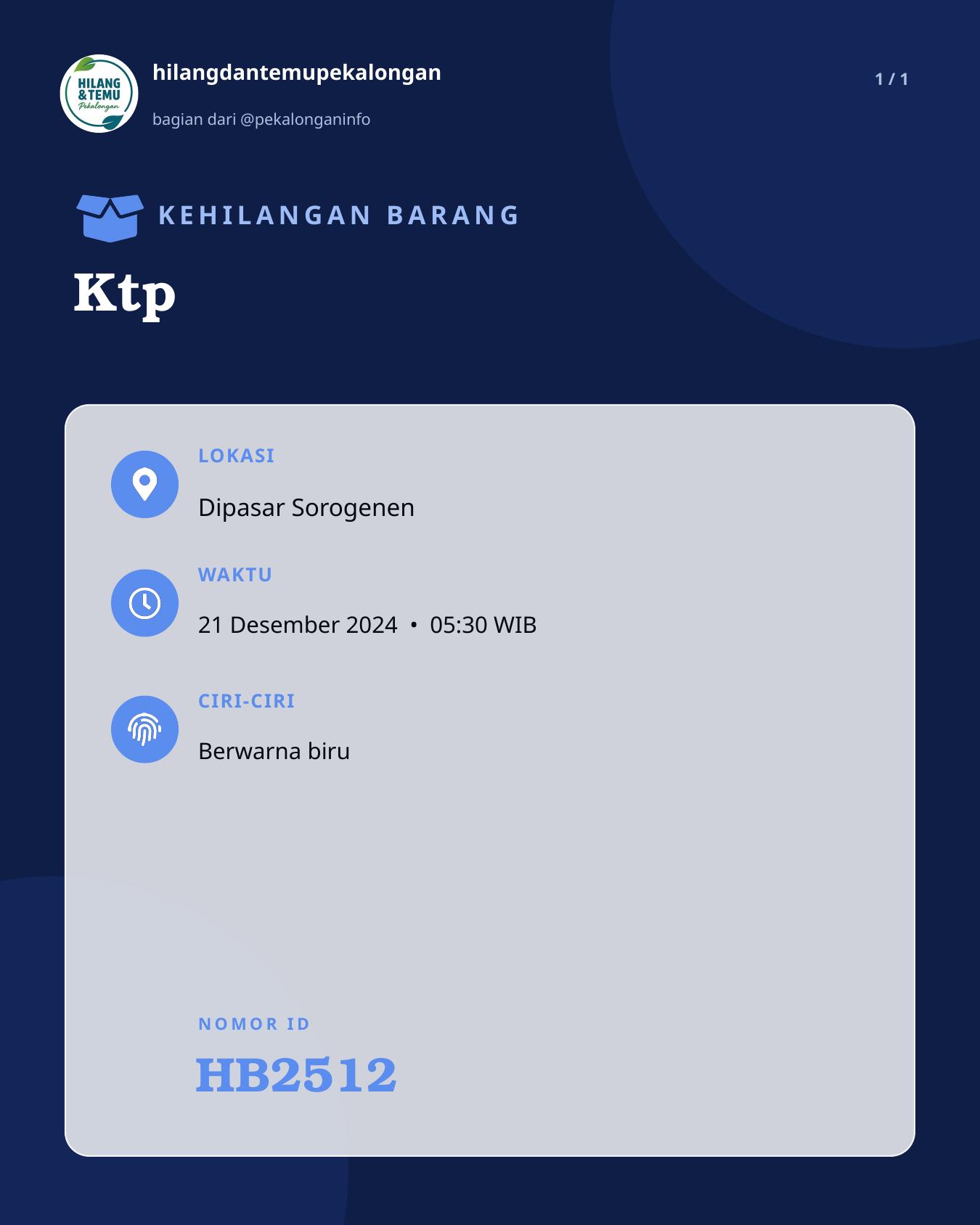 Slide laporan Ktp (HB2512)