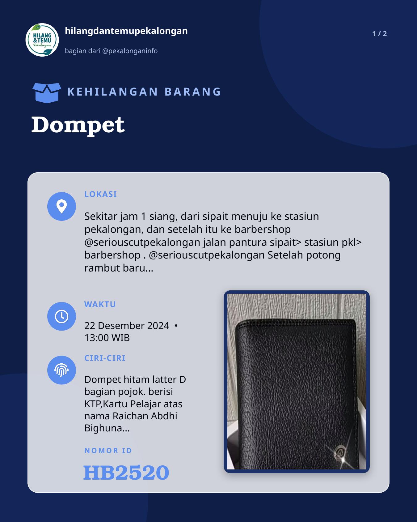 Slide 1 laporan Dompet