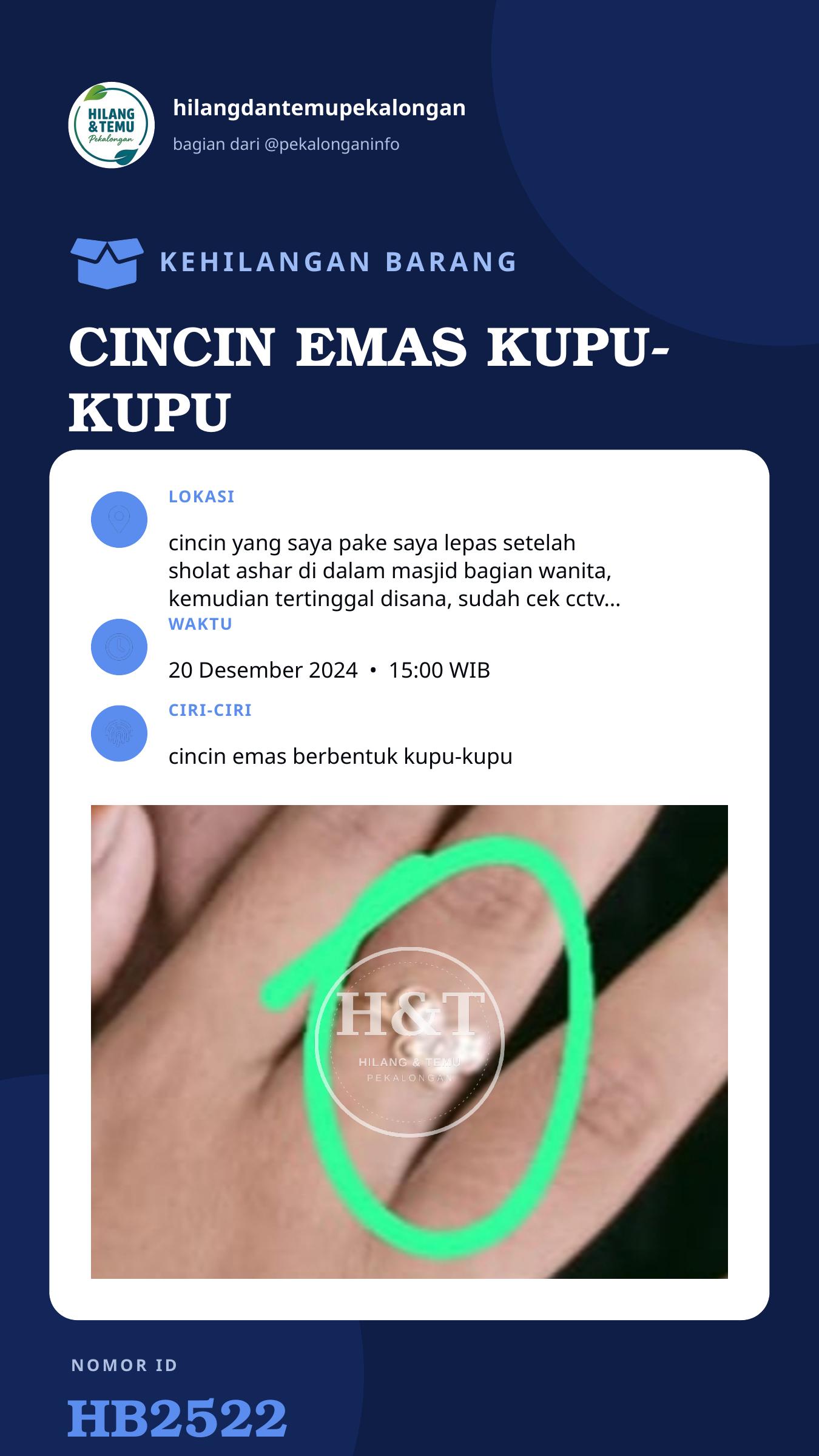 Story 9:16 laporan CINCIN EMAS KUPU-KUPU