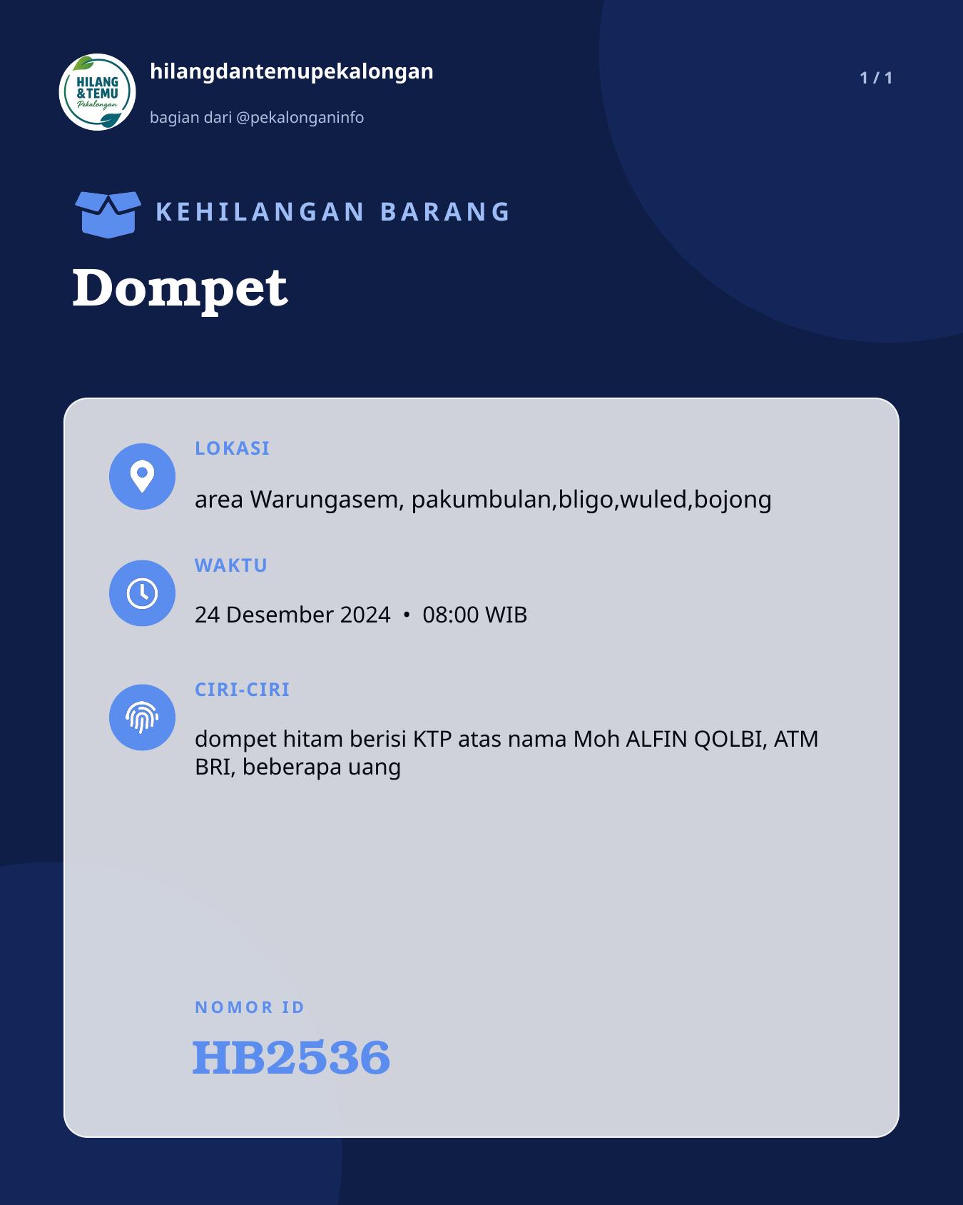 Slide laporan Dompet (HB2536)