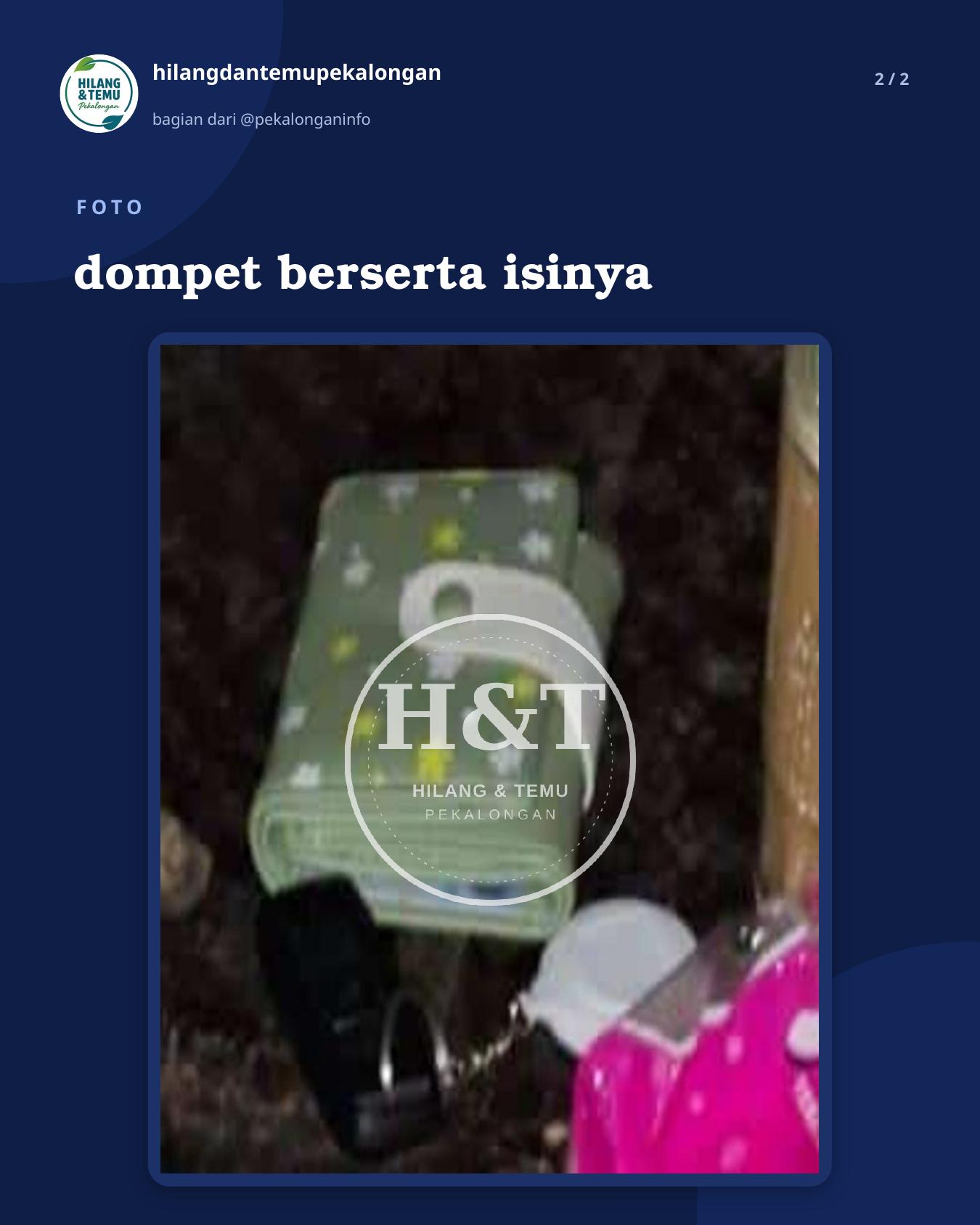 Slide 2 laporan dompet berserta isinya