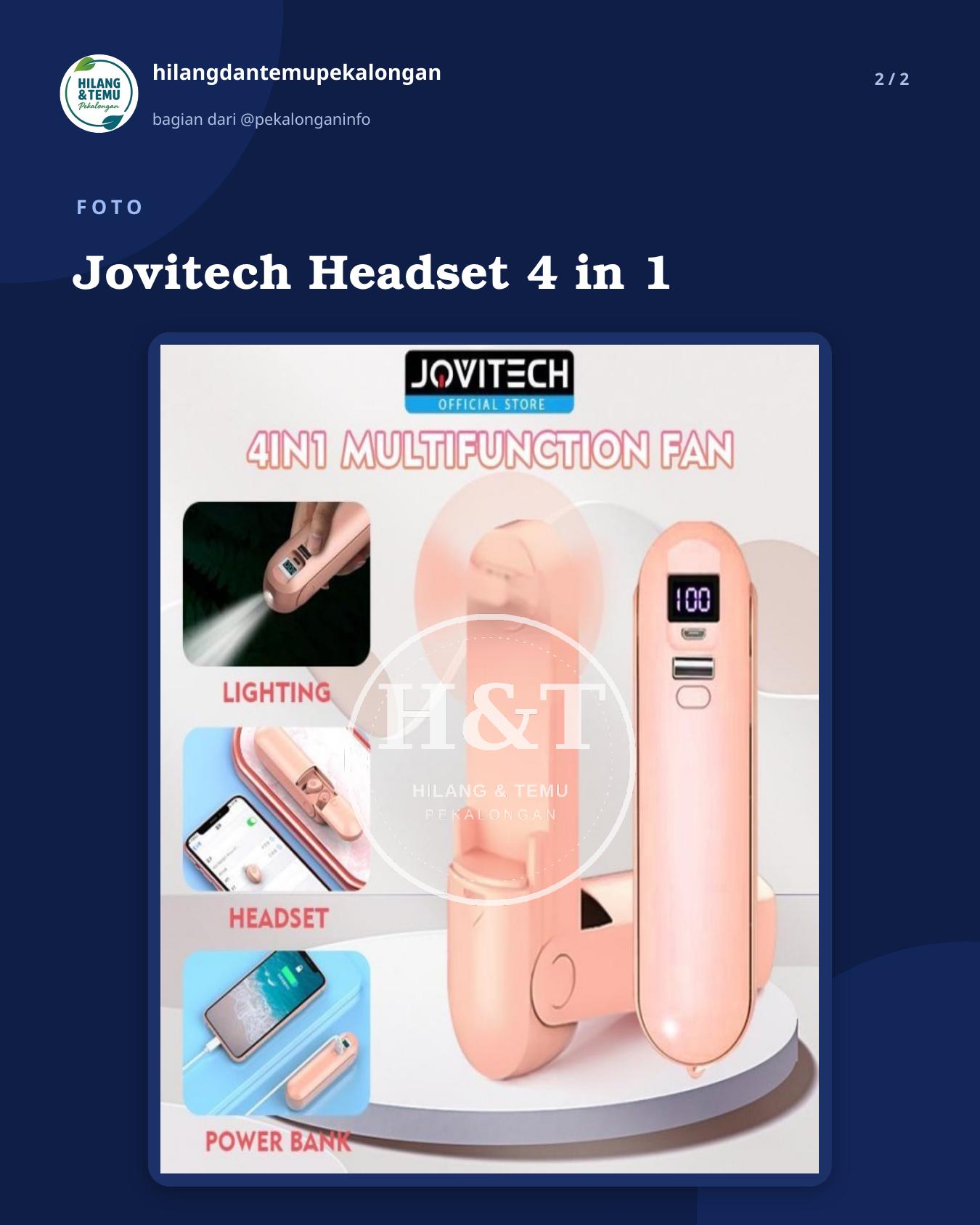 Slide 2 laporan Jovitech Headset 4 in 1