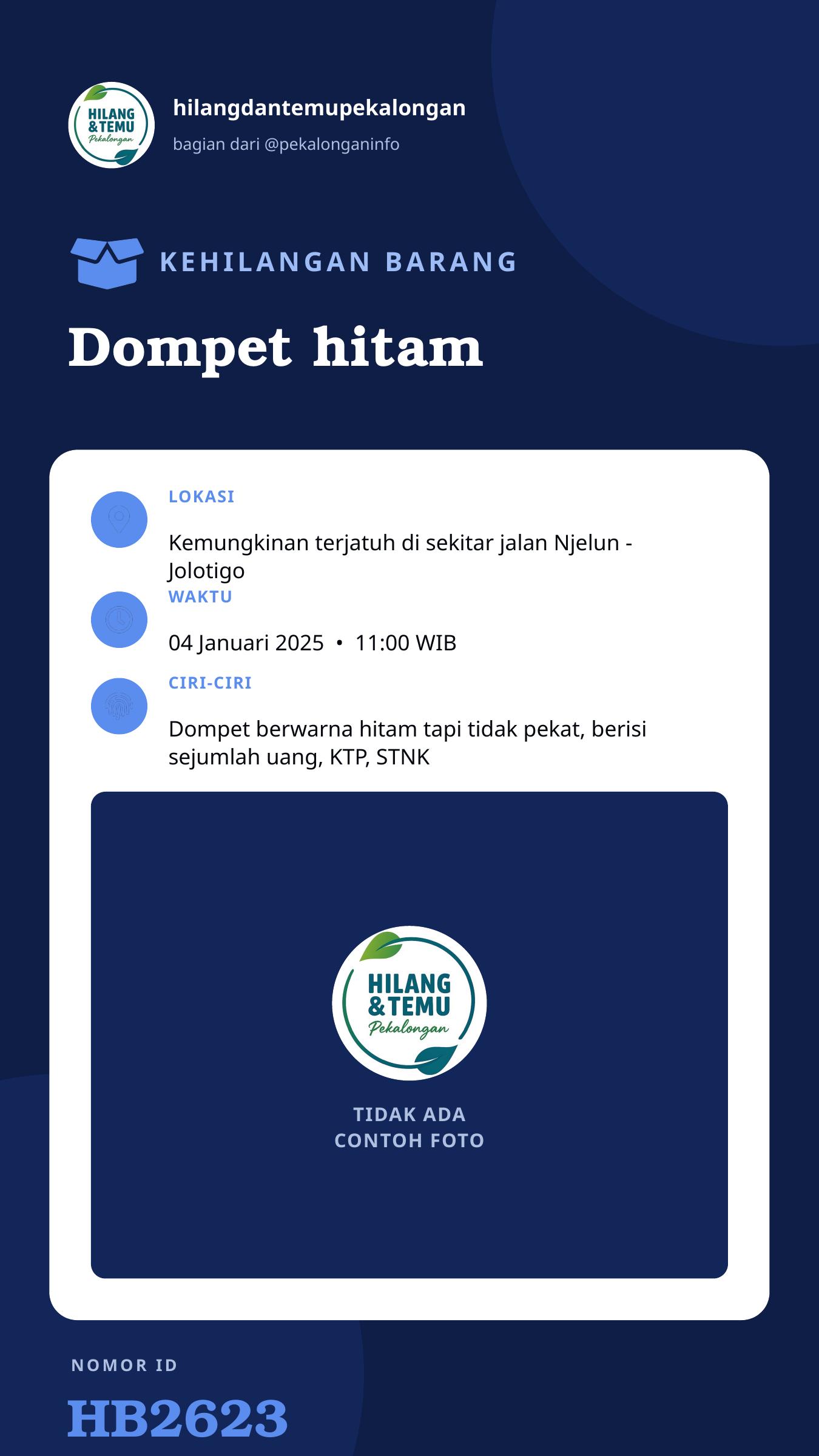 Story 9:16 laporan Dompet hitam