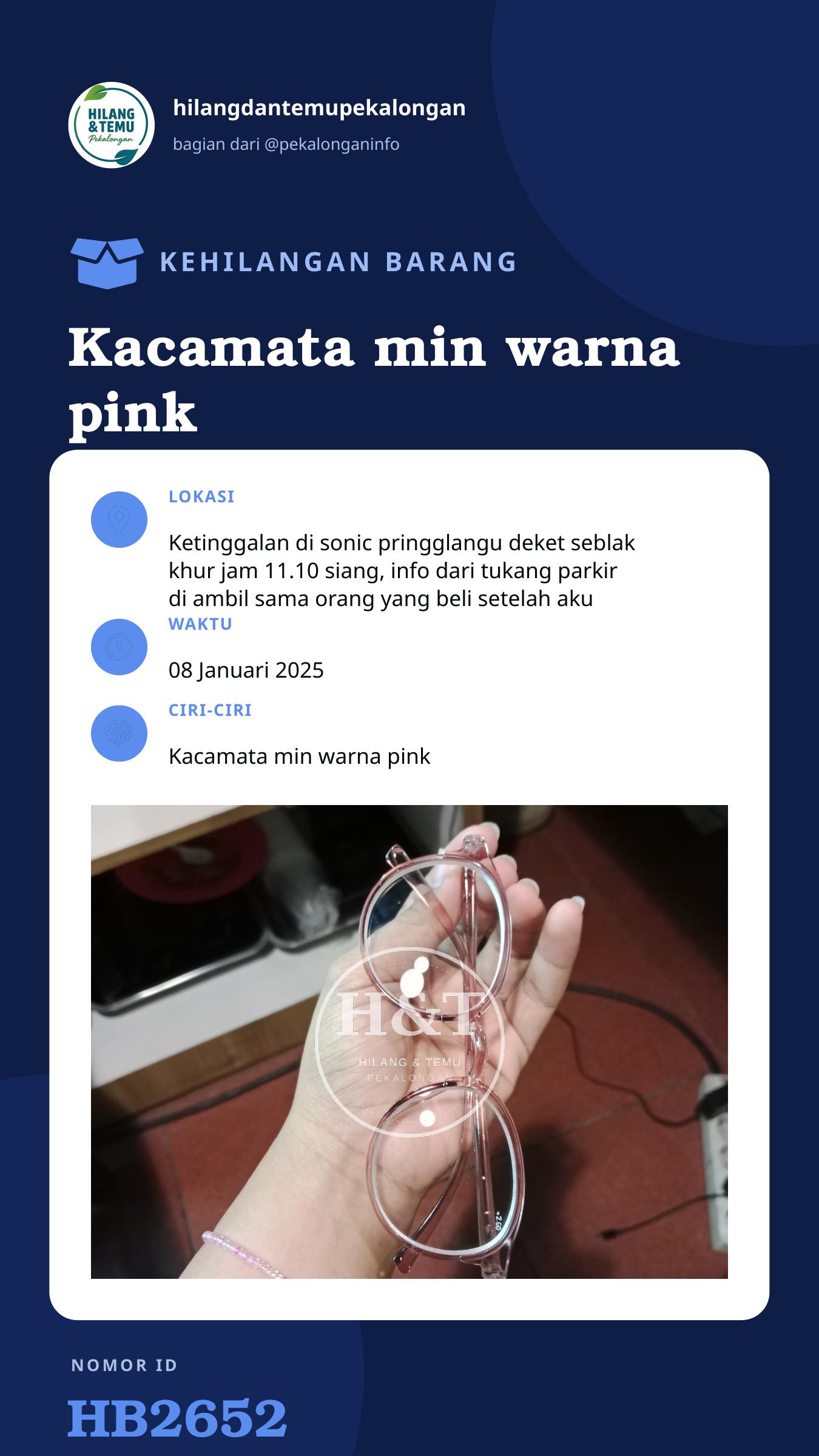 Story 9:16 laporan Kacamata min warna pink
