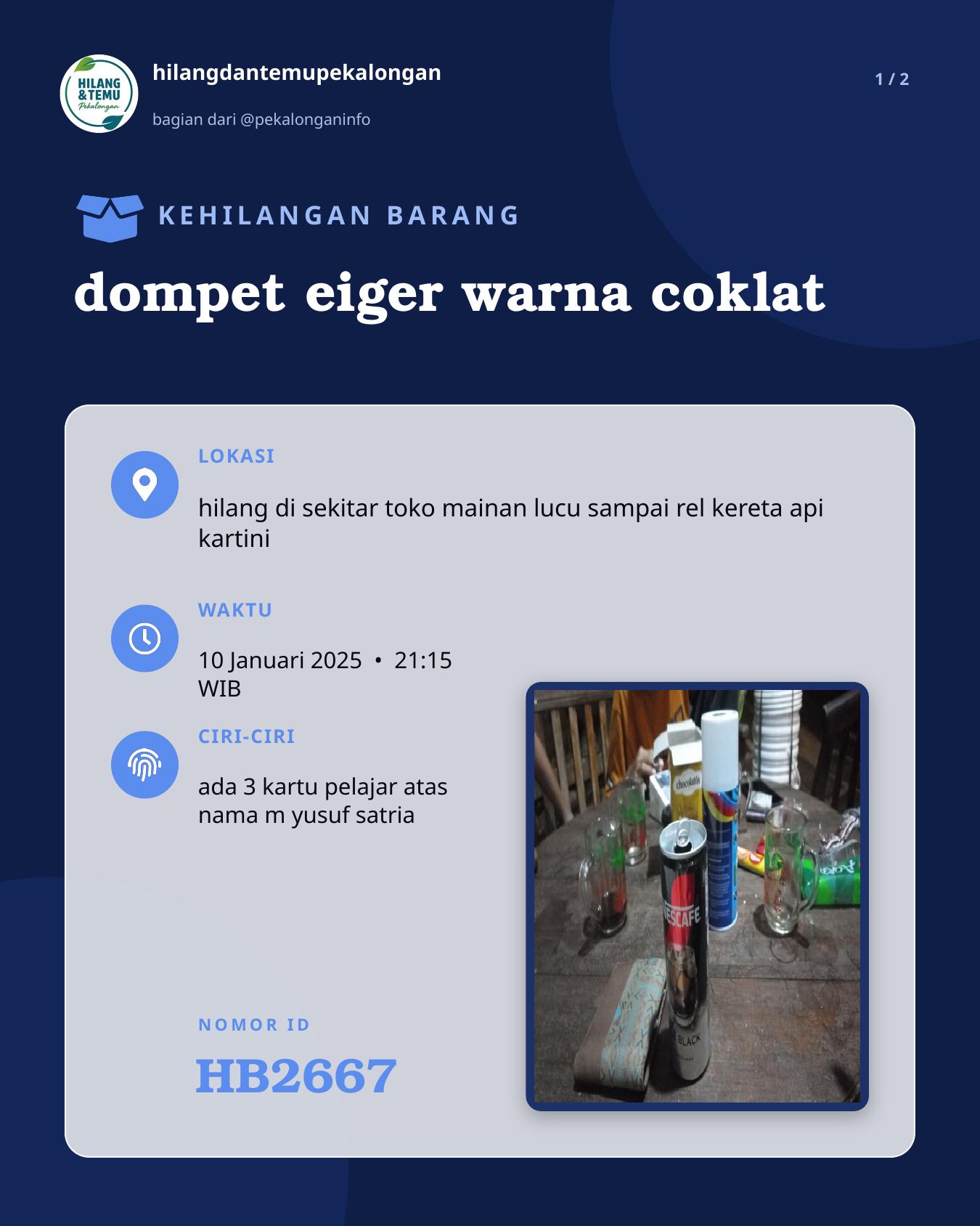 Slide 1 laporan dompet eiger warna coklat