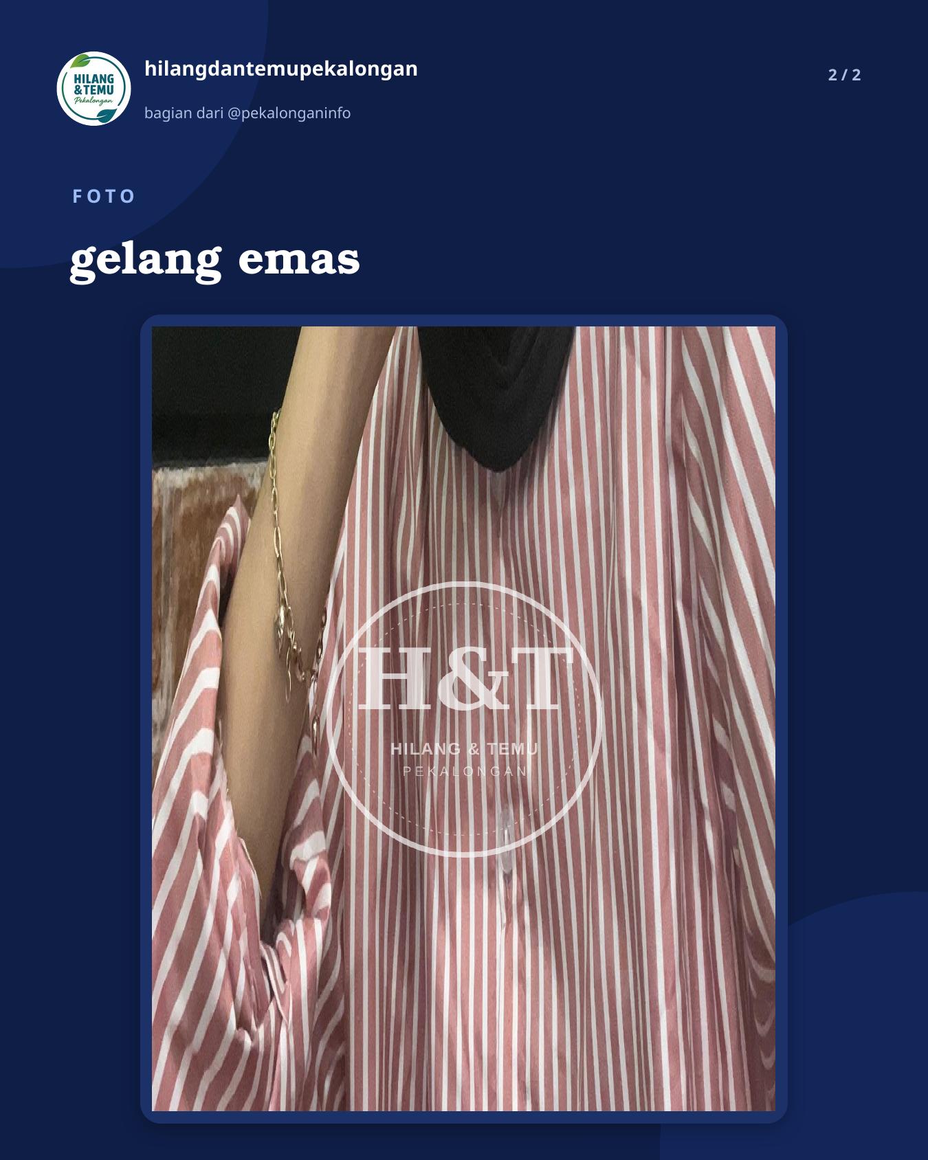 Slide 2 laporan gelang emas
