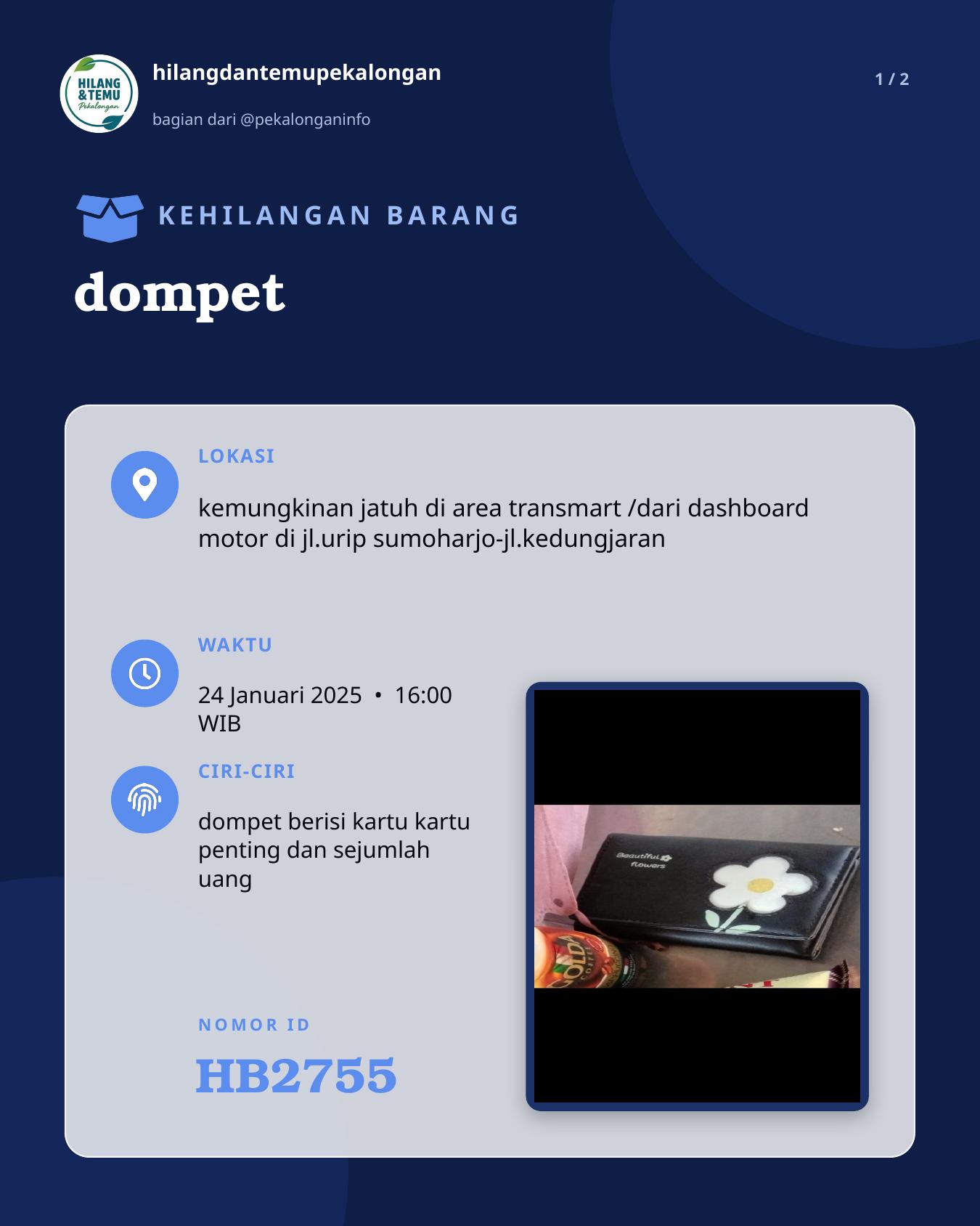 Slide 1 laporan dompet
