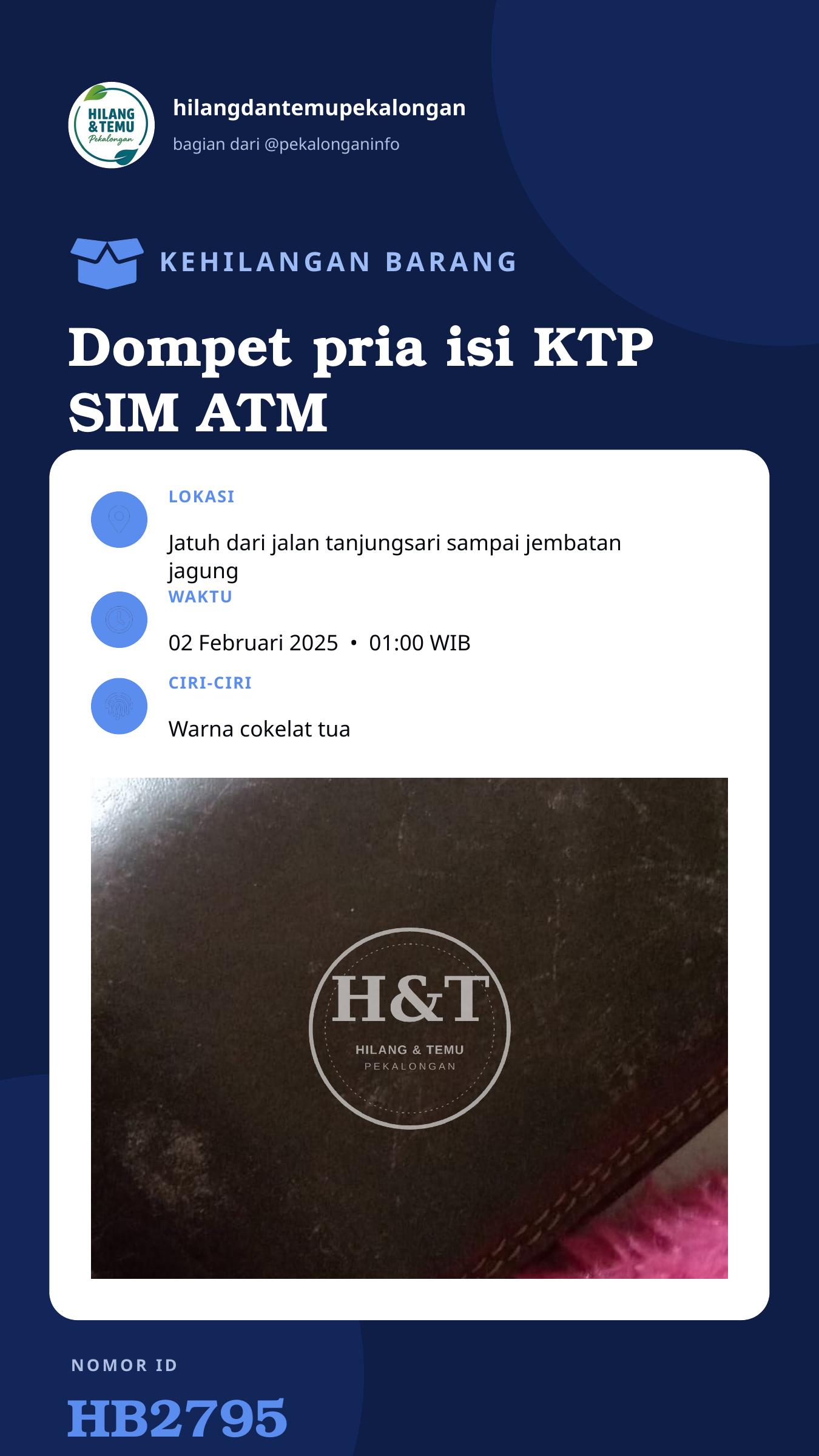 Story 9:16 laporan Dompet pria isi KTP SIM ATM dll