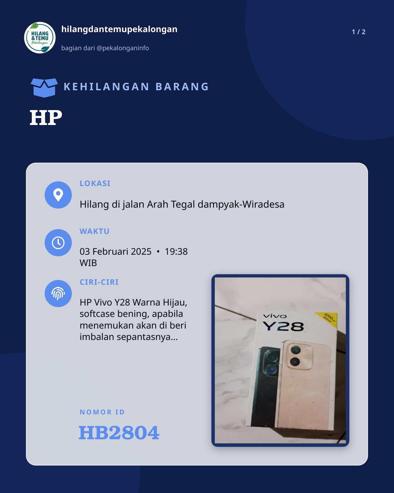 Slide 1 laporan HP