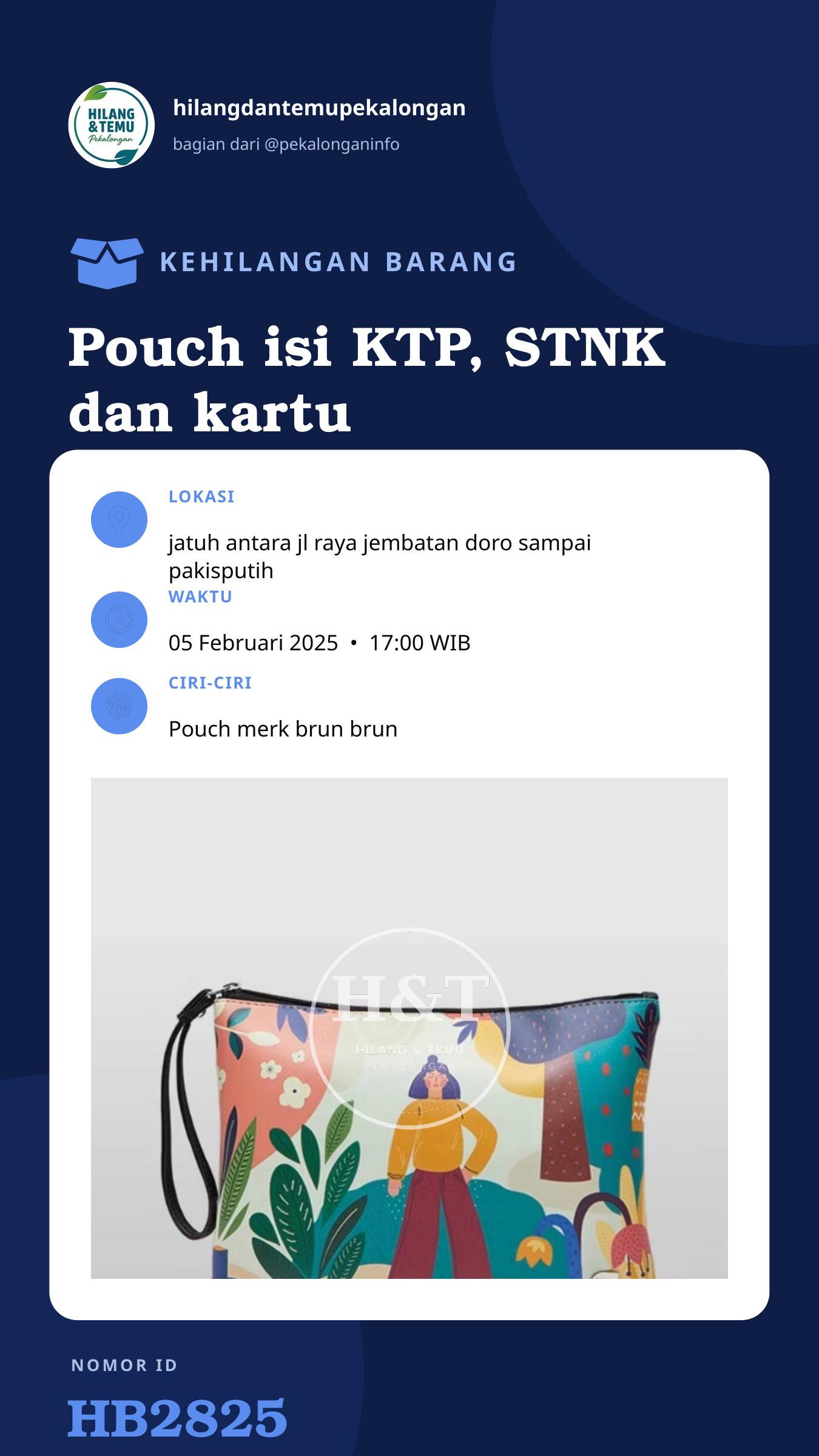 Story 9:16 laporan Pouch isi KTP, STNK dan kartu lainnya
