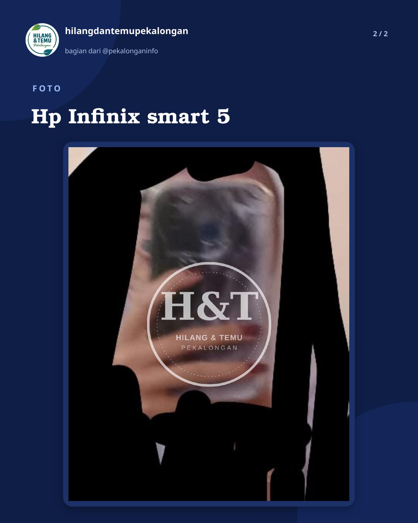 Slide 2 laporan Hp Infinix smart 5