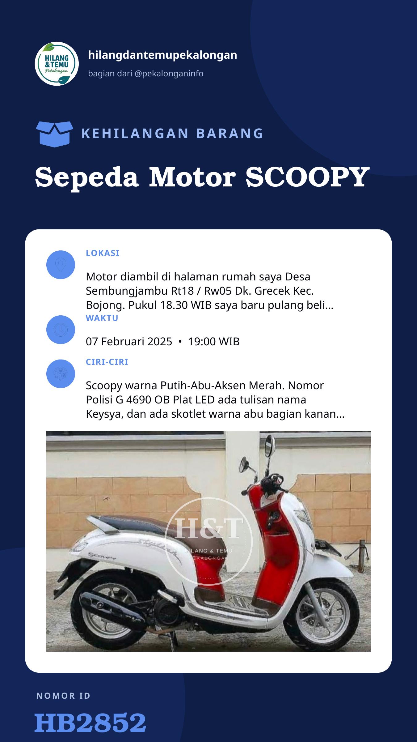 Story 9:16 laporan Sepeda Motor SCOOPY