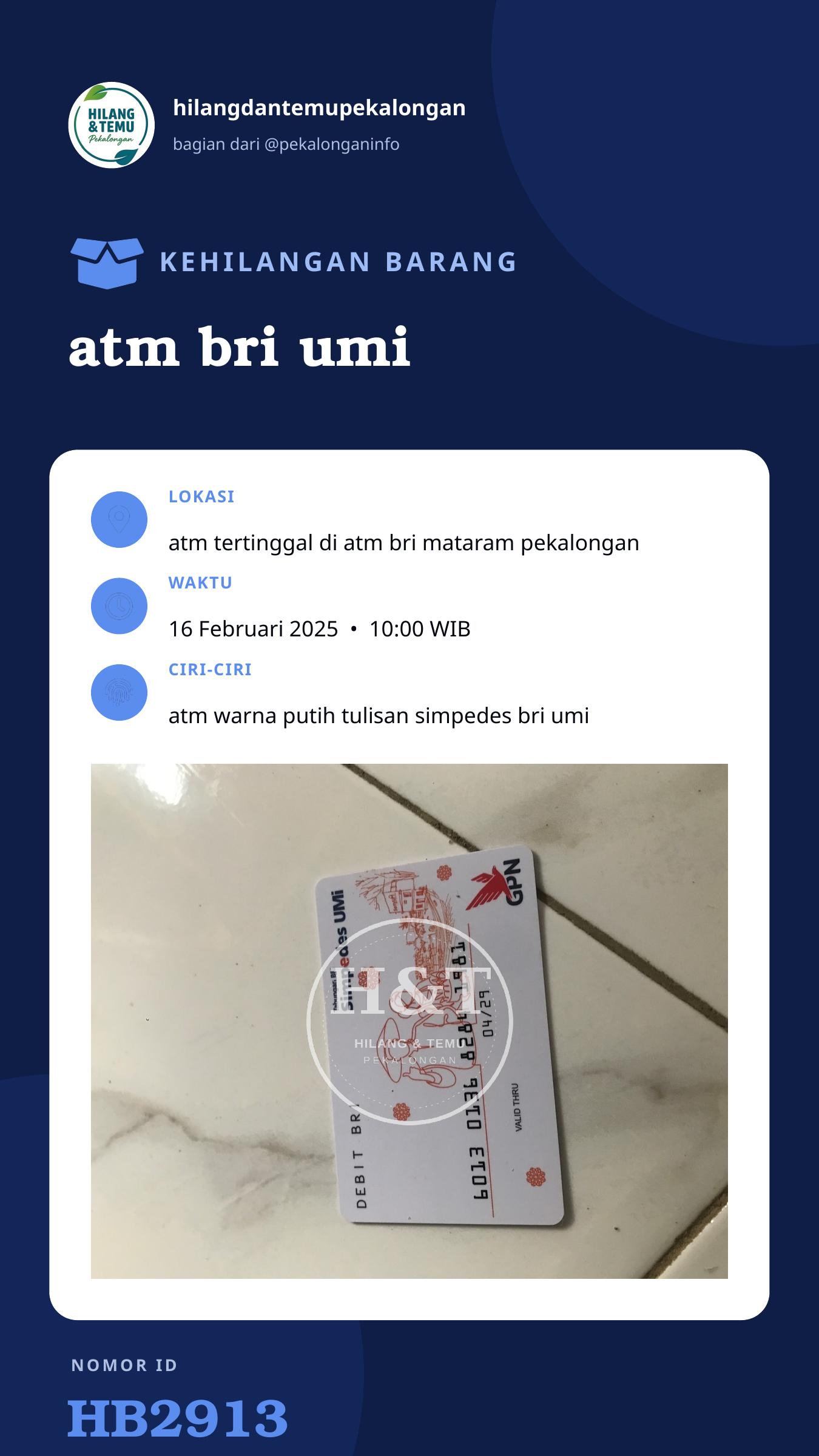 Story 9:16 laporan atm bri umi