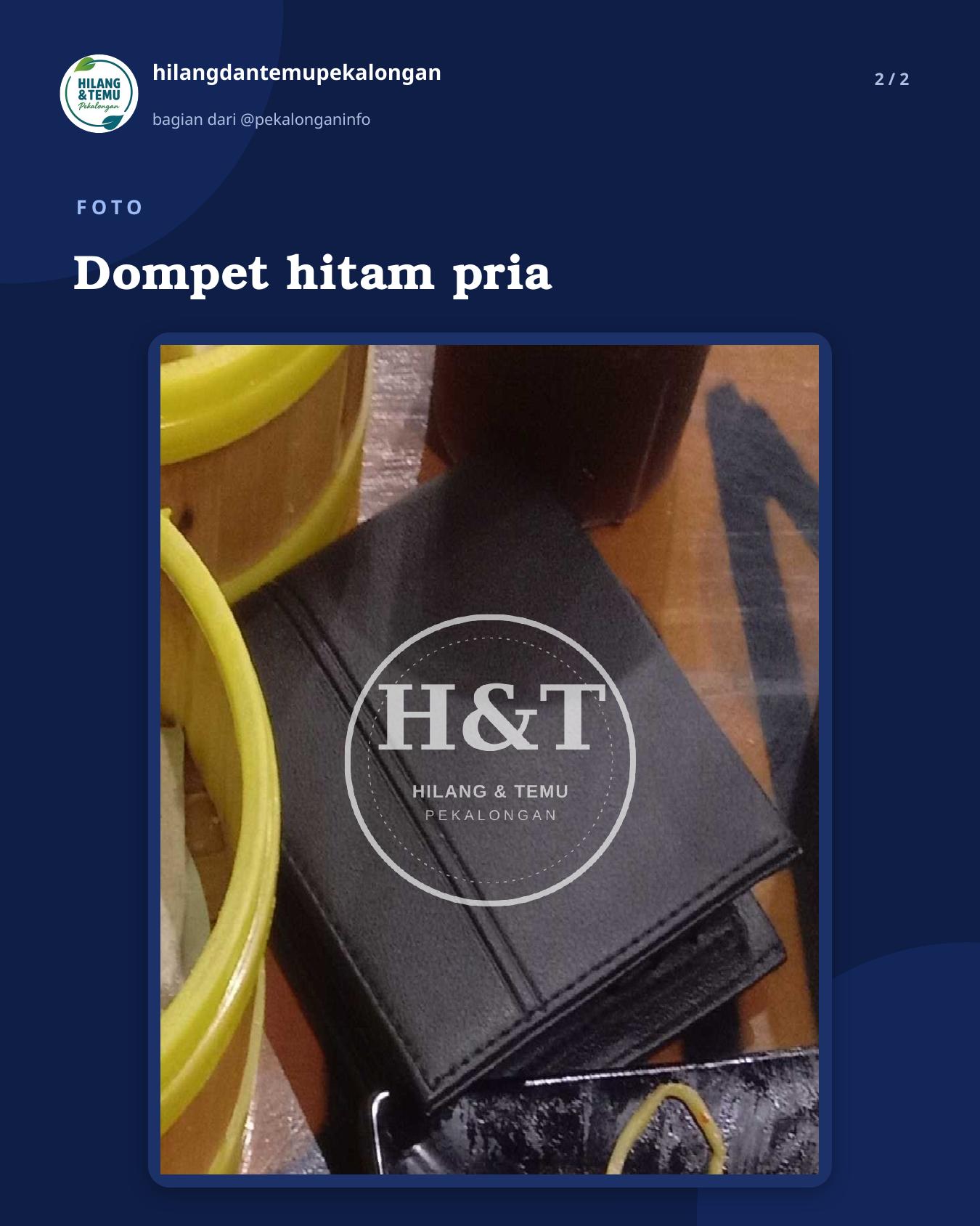 Slide 2 laporan Dompet hitam pria