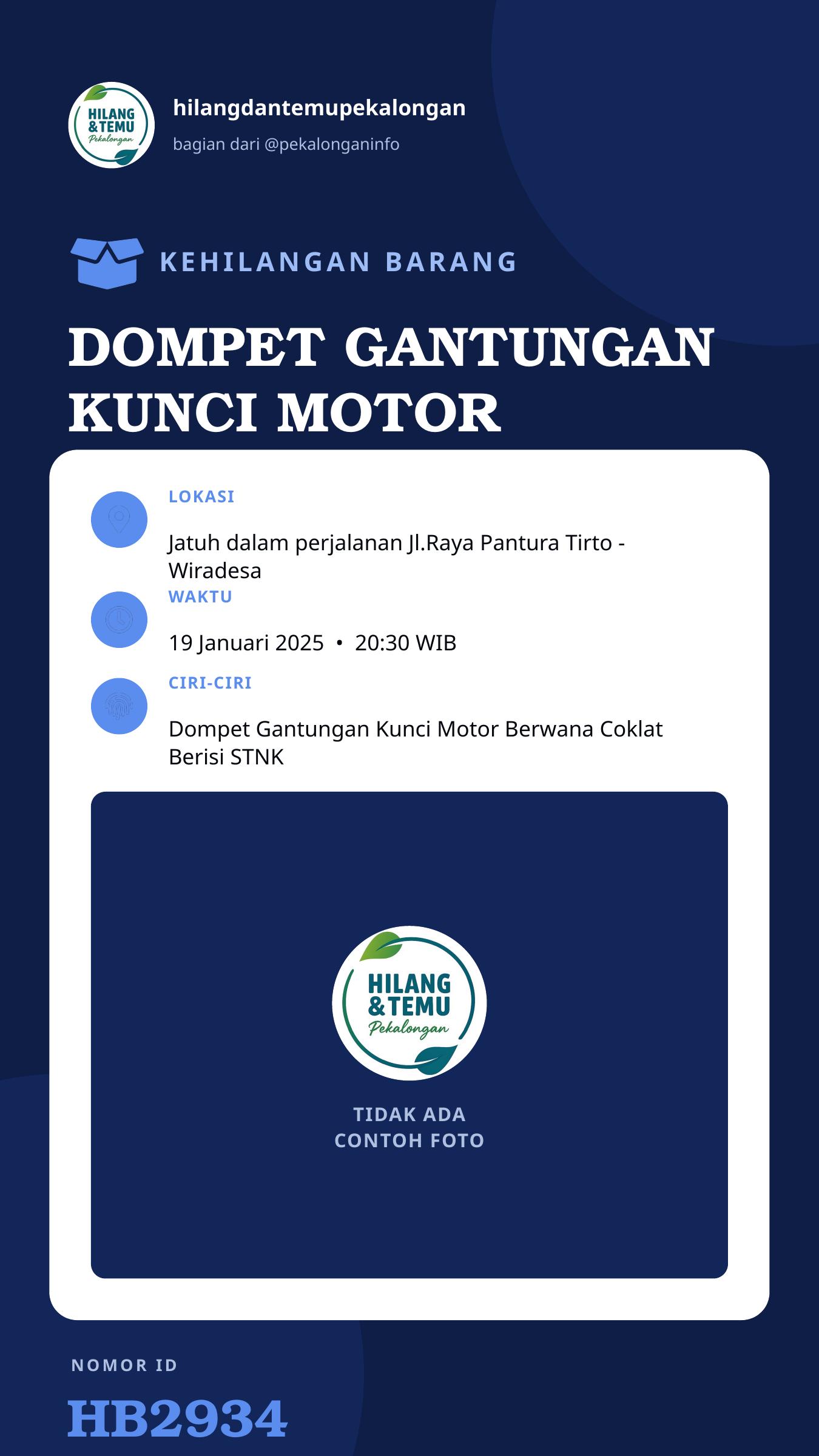 Story 9:16 laporan DOMPET GANTUNGAN KUNCI MOTOR