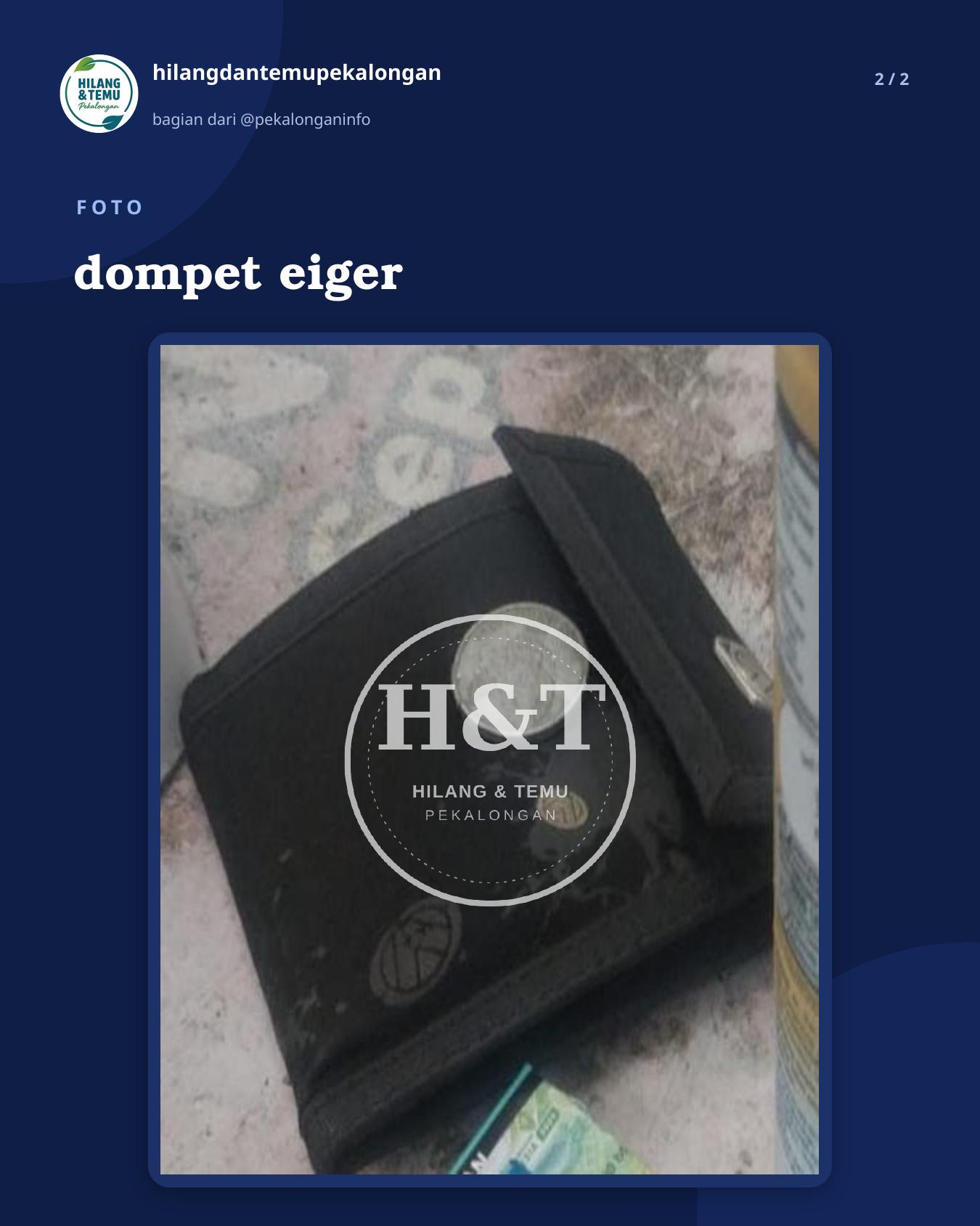 Slide 2 laporan dompet eiger