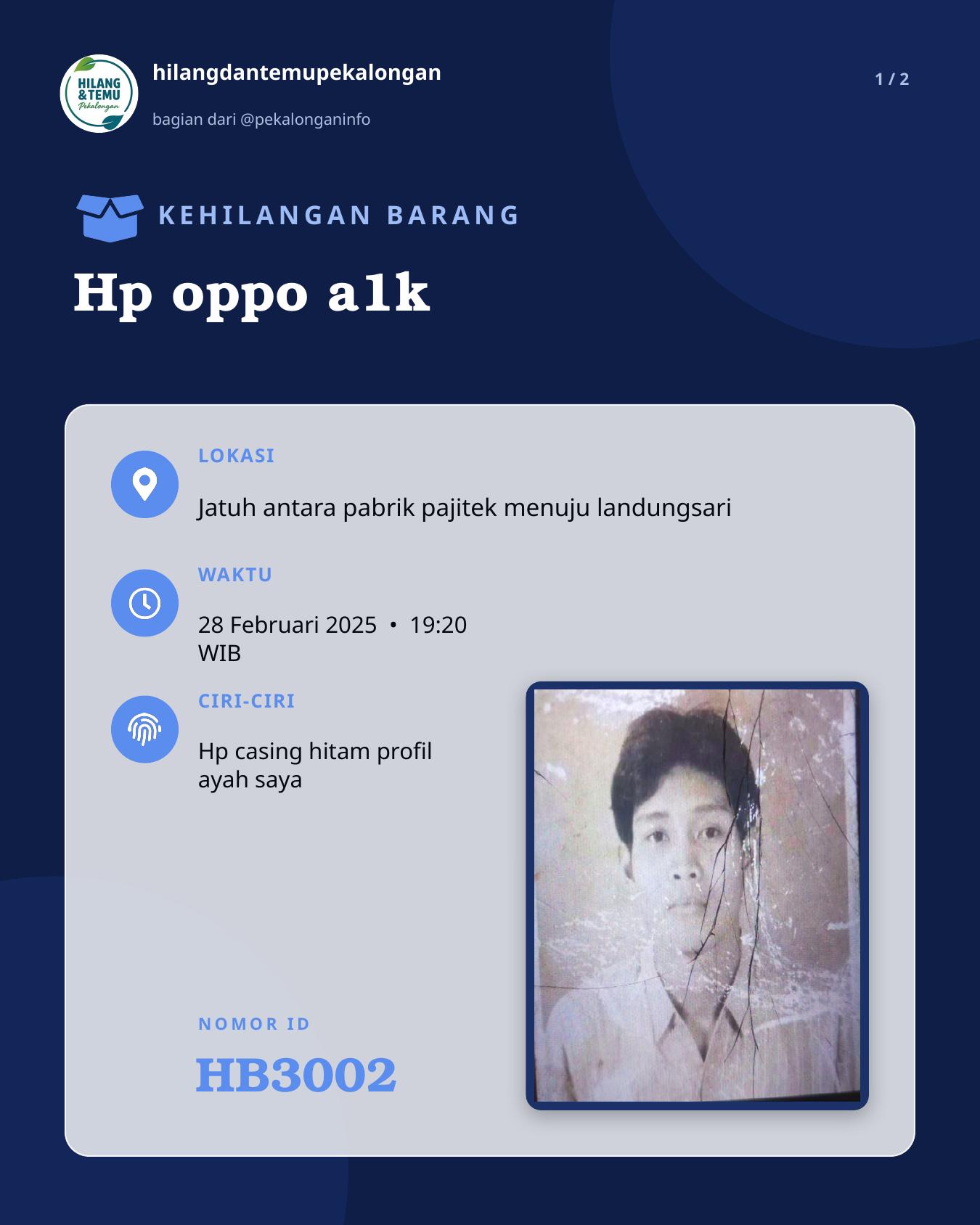 Slide 1 laporan Hp oppo a1k