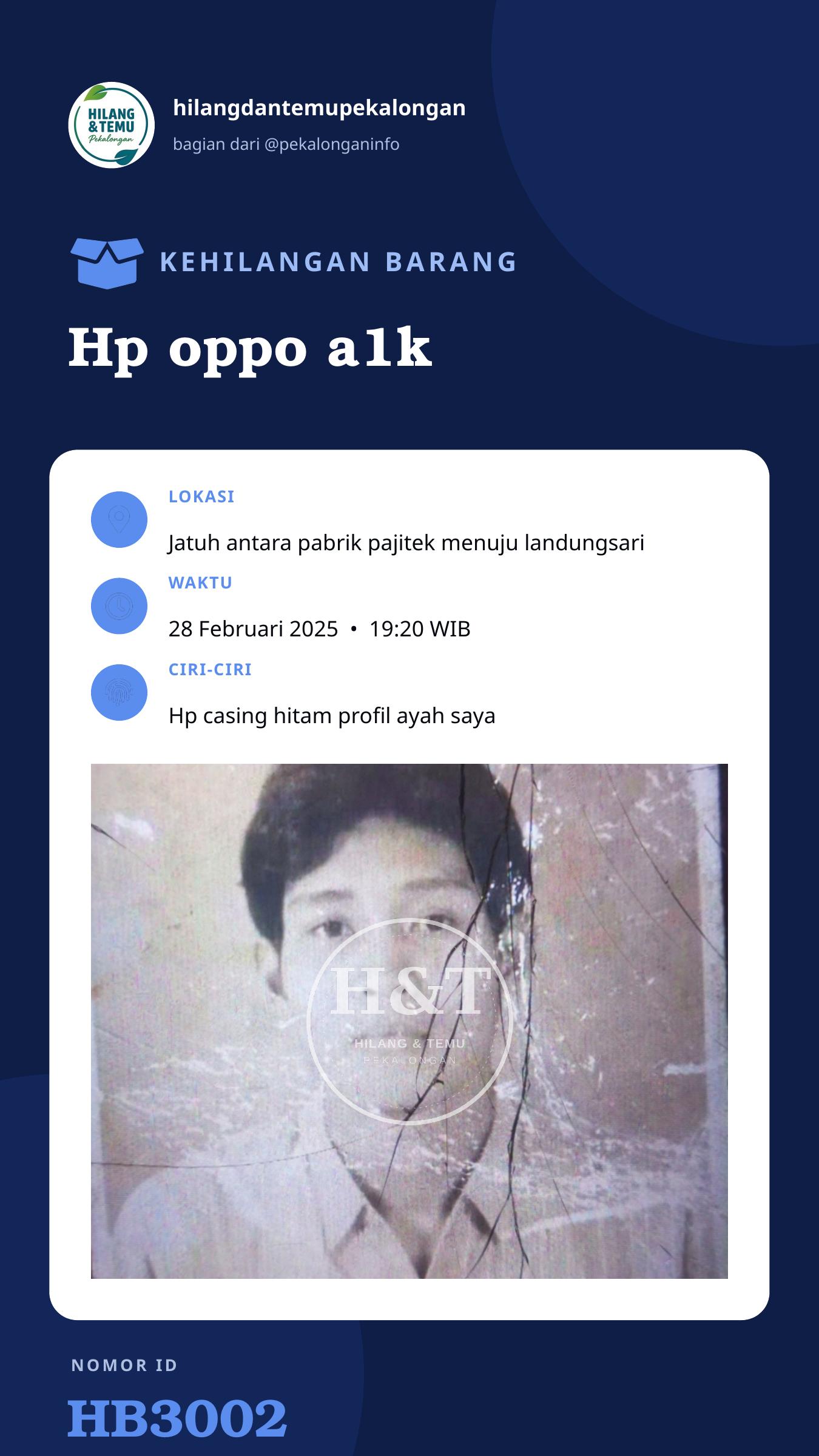 Story 9:16 laporan Hp oppo a1k