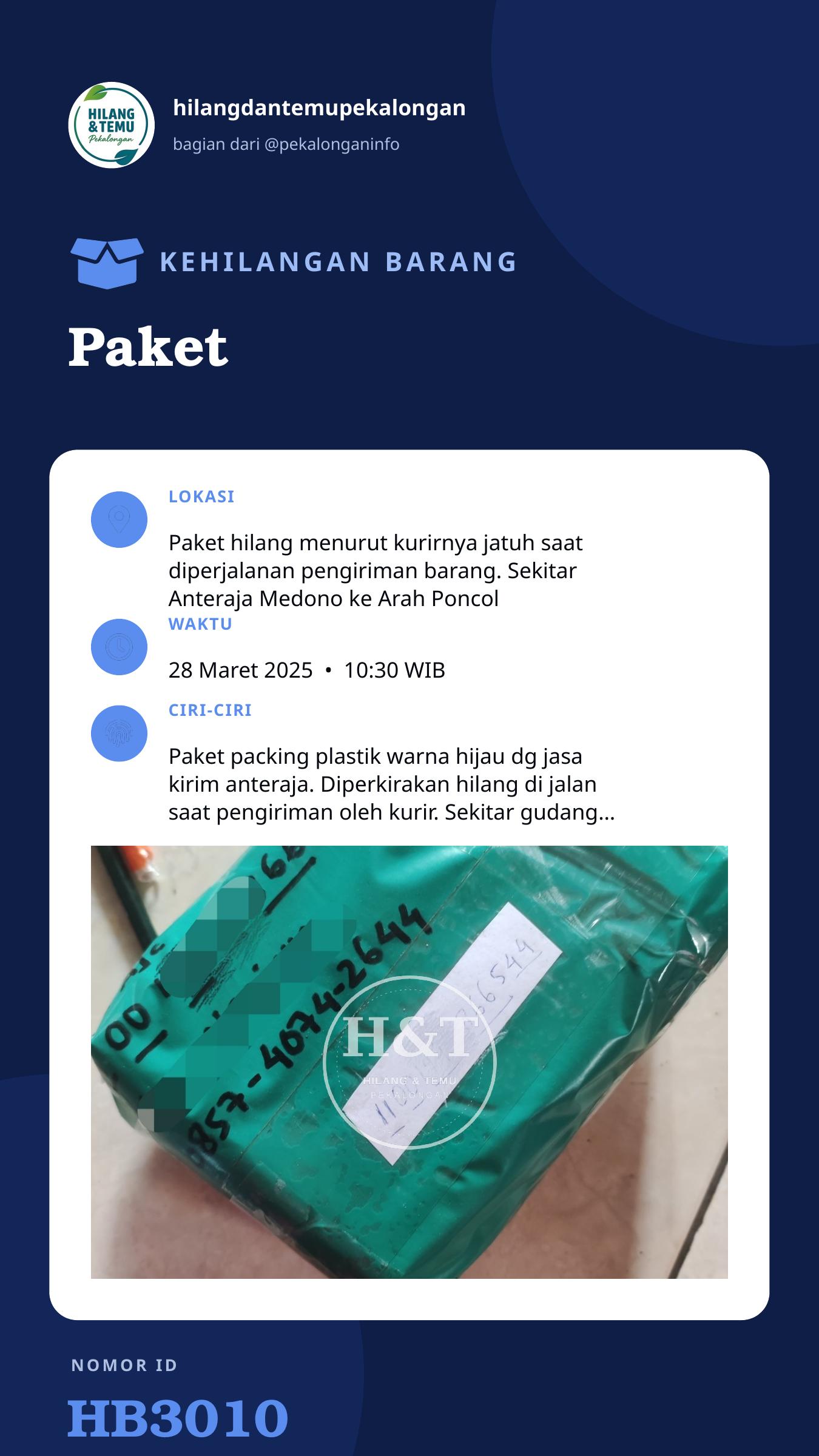 Story 9:16 laporan Paket
