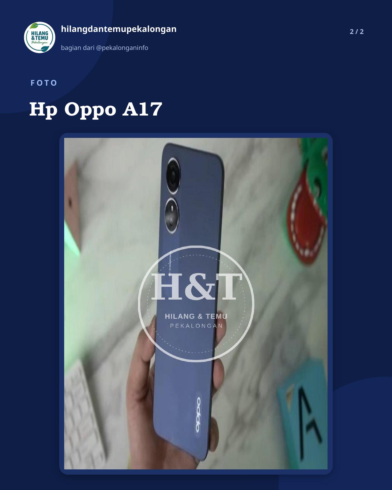 Slide 2 laporan Hp Oppo A17