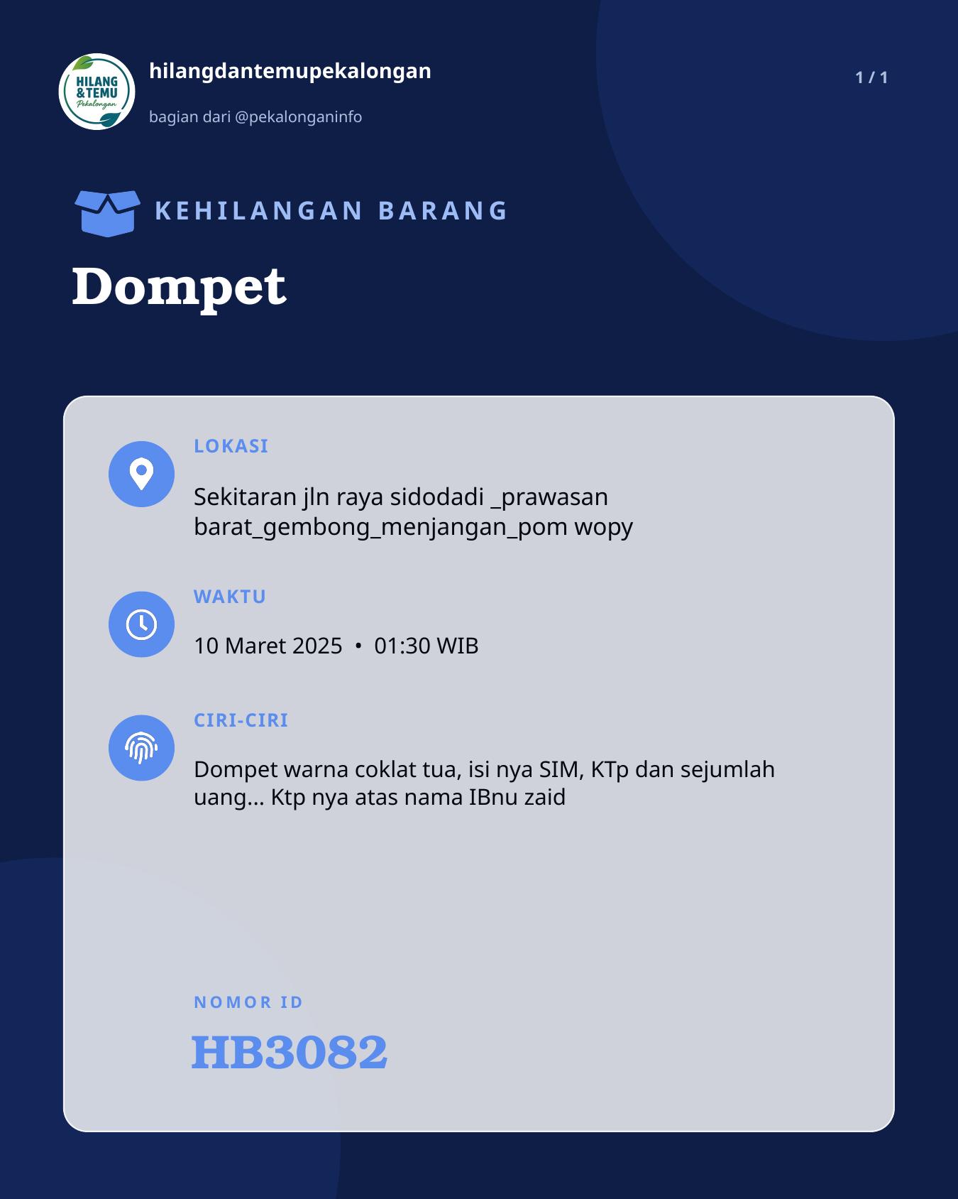 Slide laporan Dompet (HB3082)