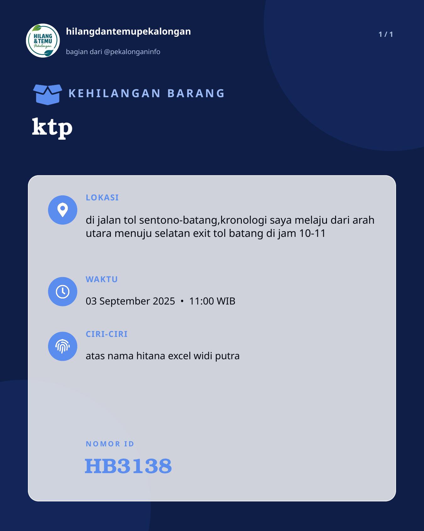 Slide laporan ktp (HB3138)