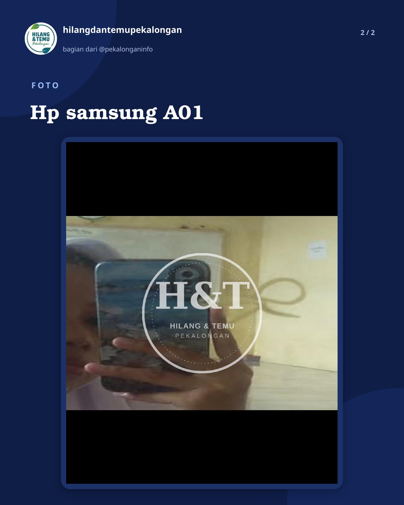 Slide 2 laporan Hp samsung A01