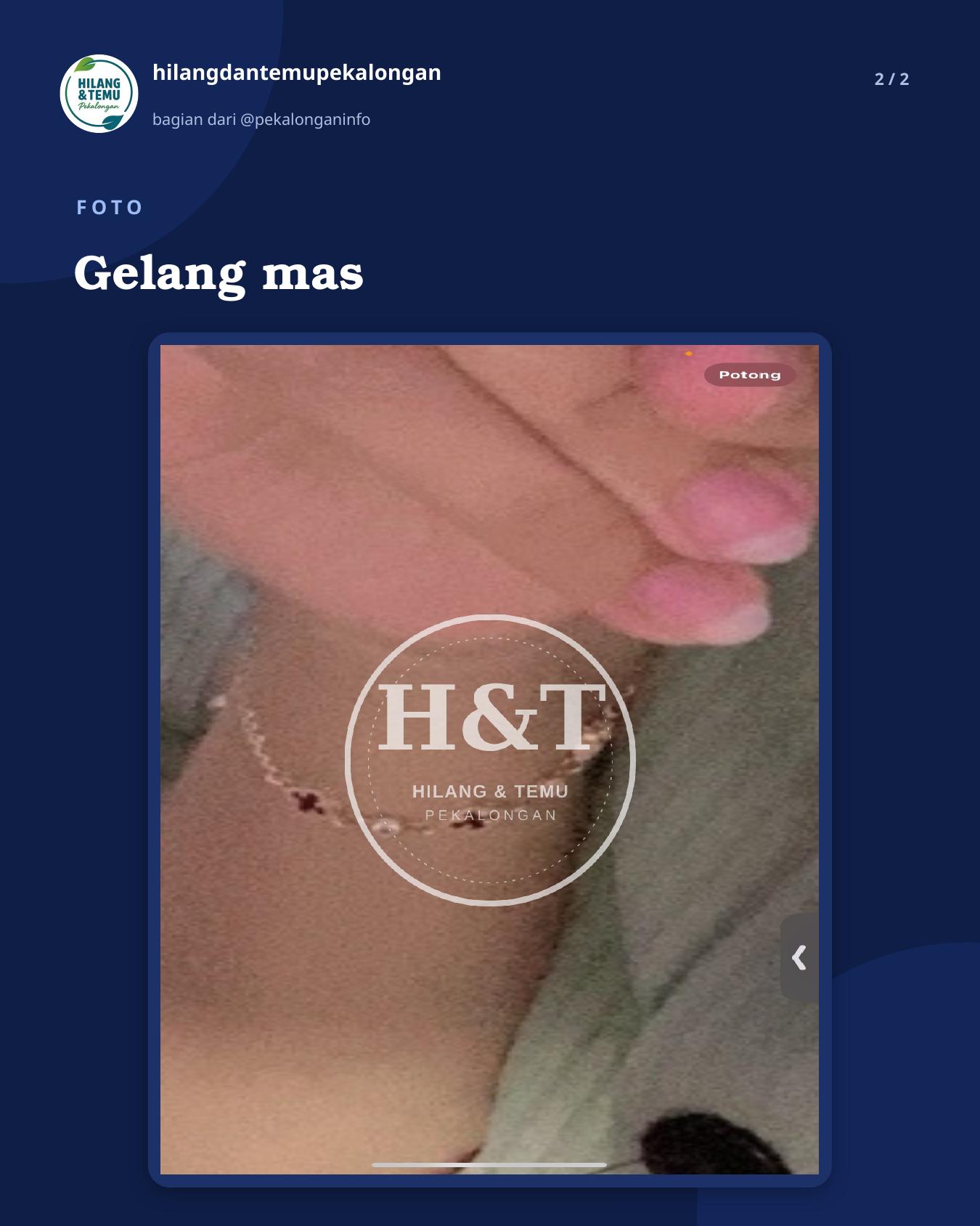 Slide 2 laporan Gelang mas