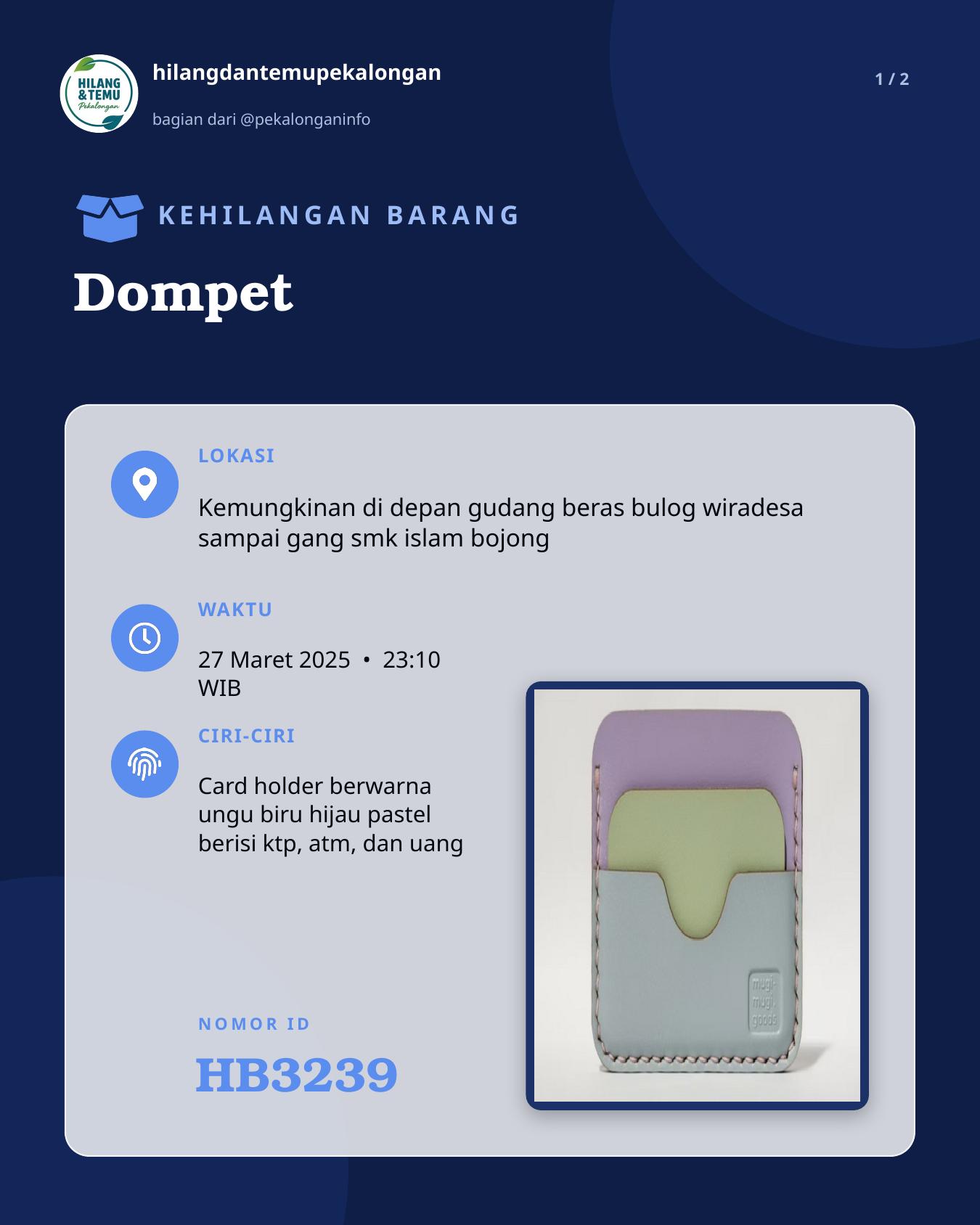 Slide 1 laporan Dompet