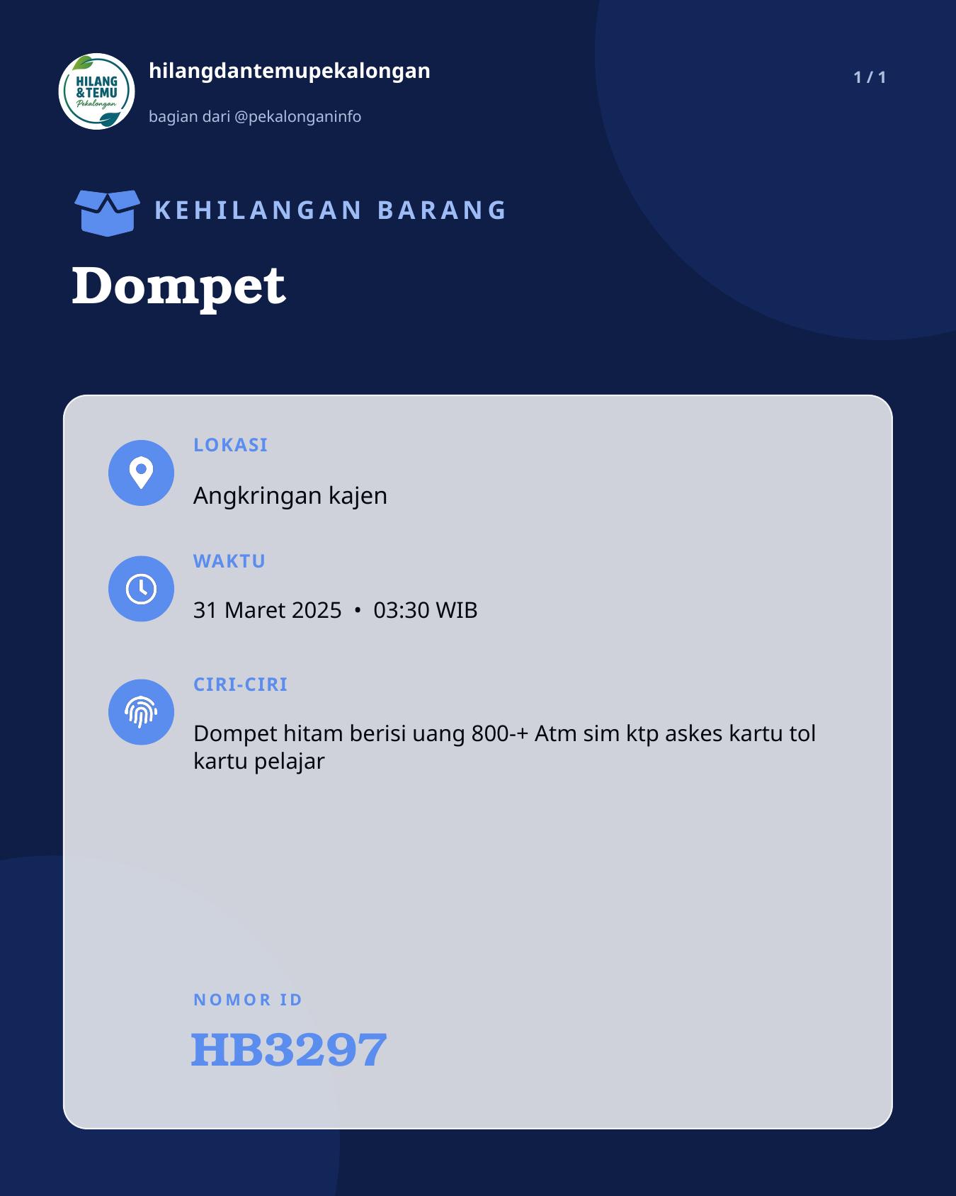 Slide laporan Dompet (HB3297)
