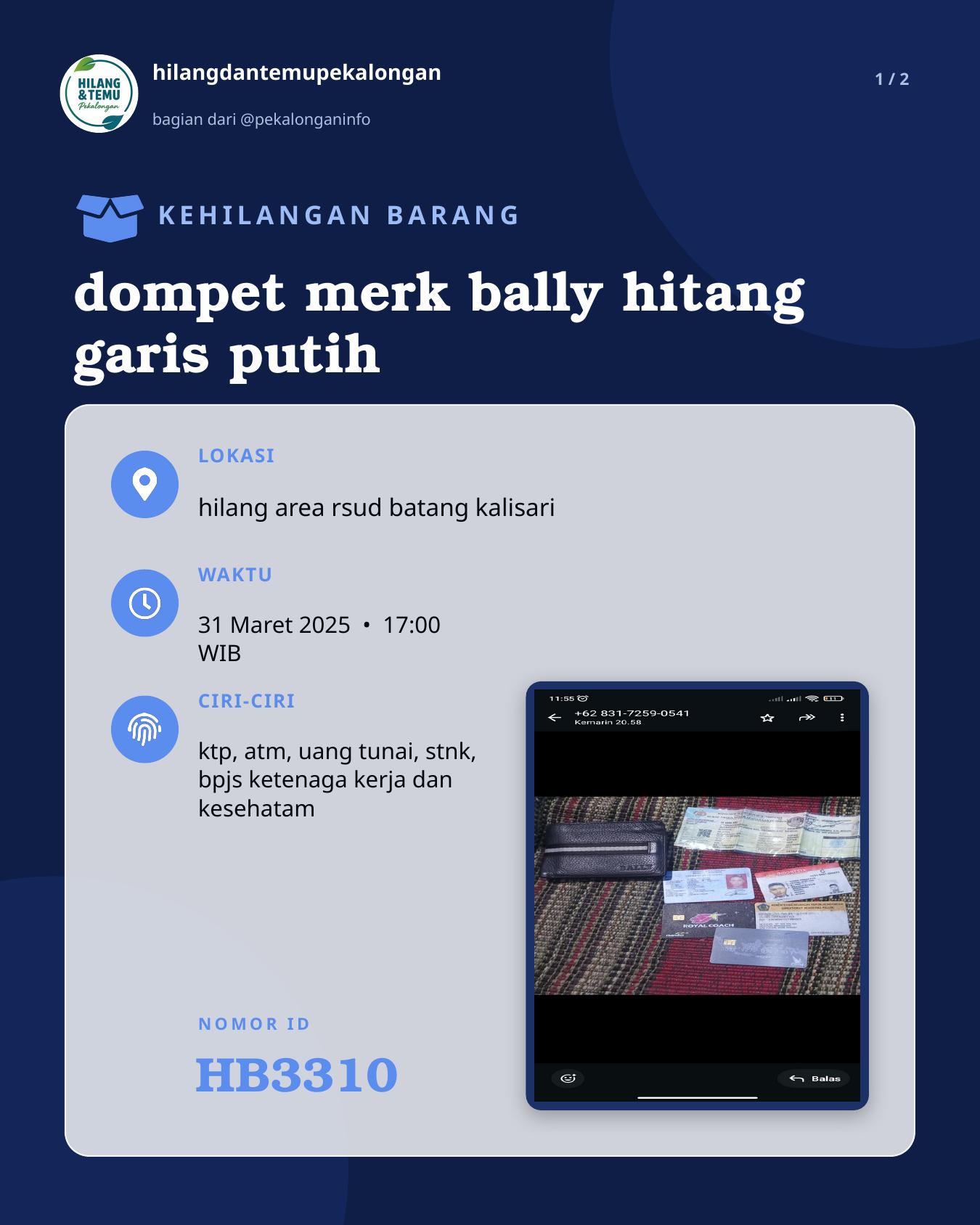 Slide 1 laporan dompet merk bally hitang garis putih