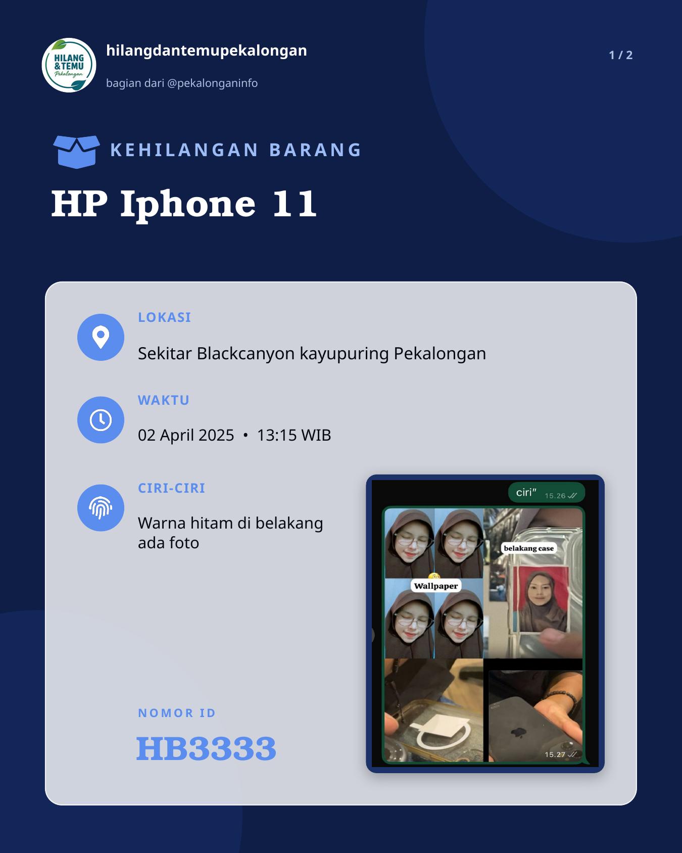 Slide 1 laporan HP Iphone 11