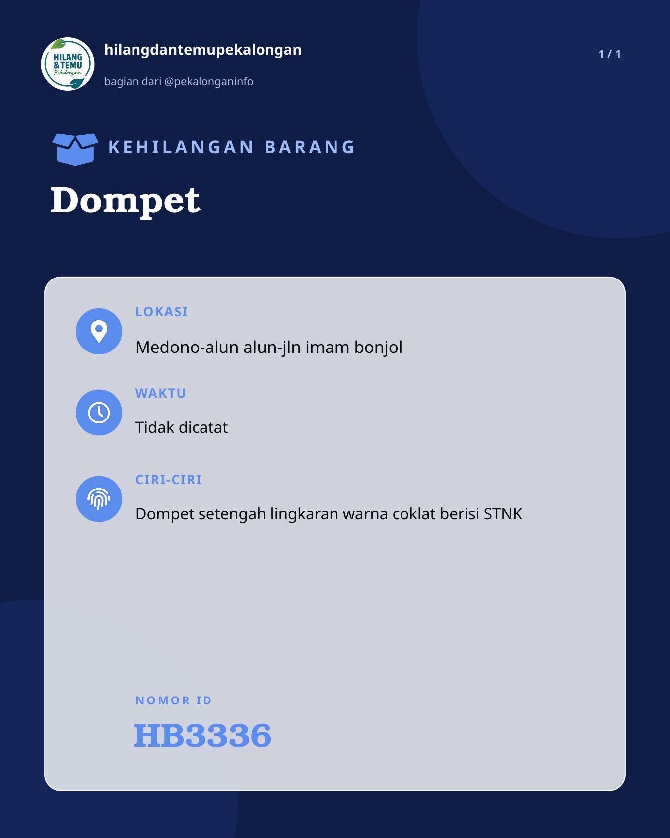 Slide laporan Dompet (HB3336)
