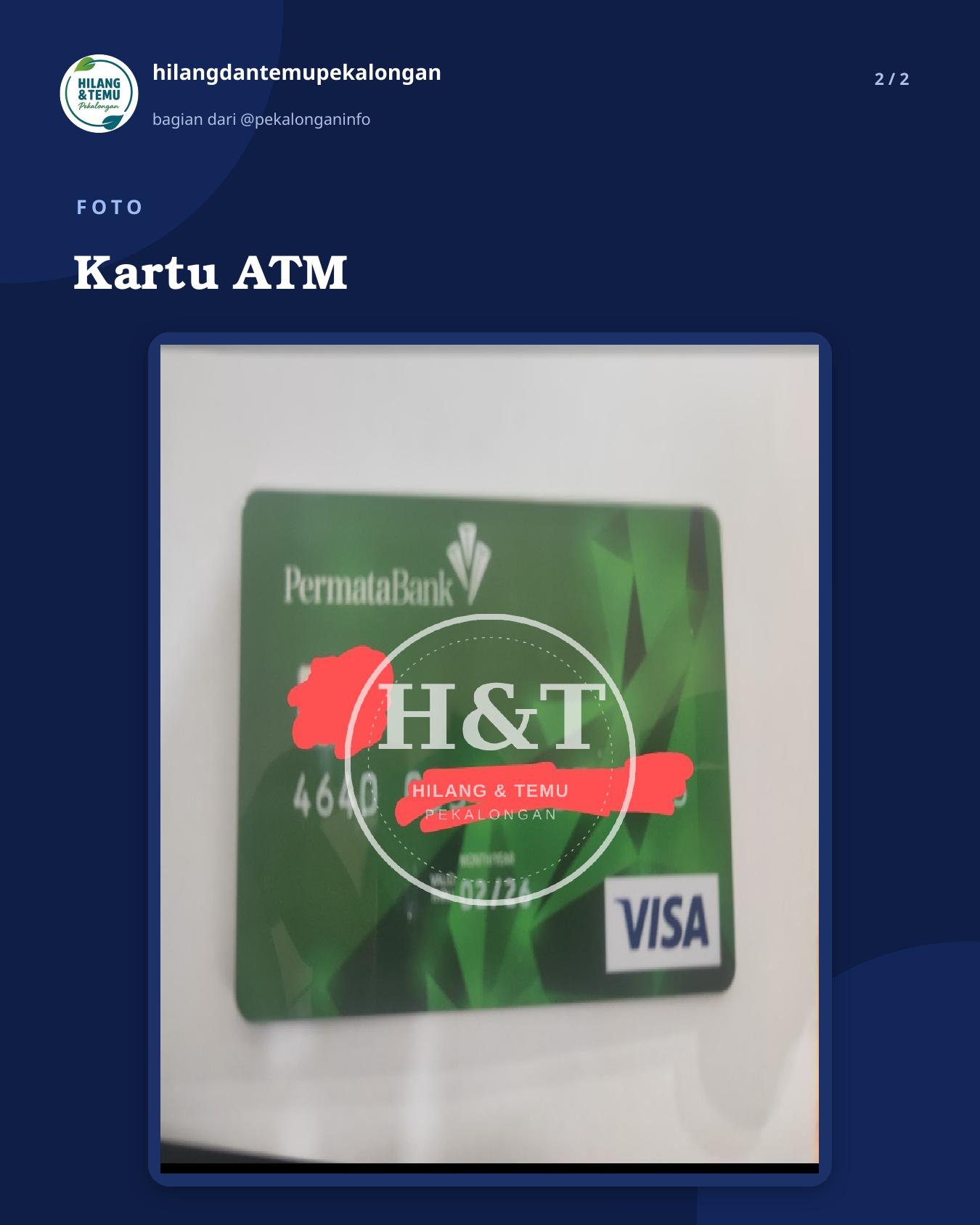 Slide 2 laporan Kartu ATM