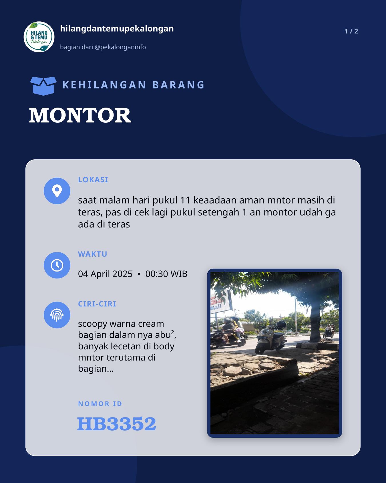 Slide 1 laporan MONTOR