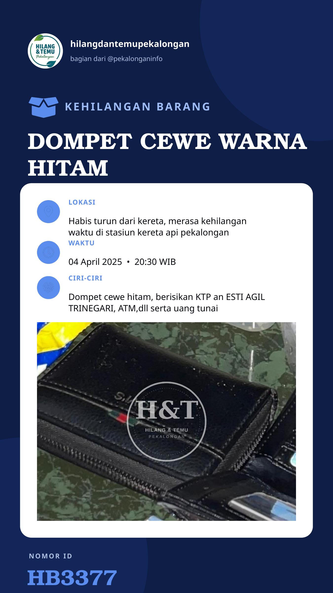 Story 9:16 laporan DOMPET CEWE WARNA HITAM