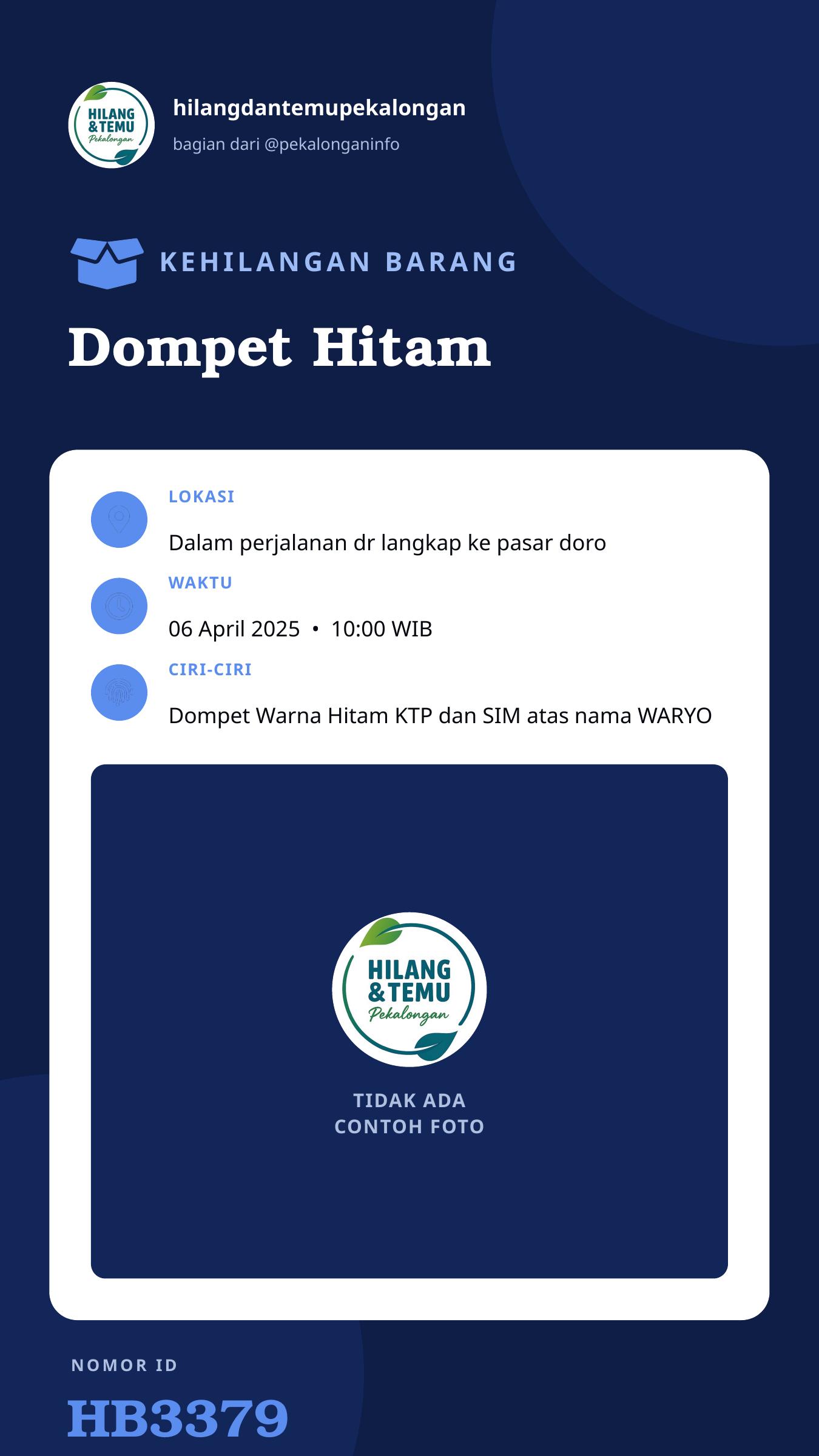 Story 9:16 laporan Dompet Hitam