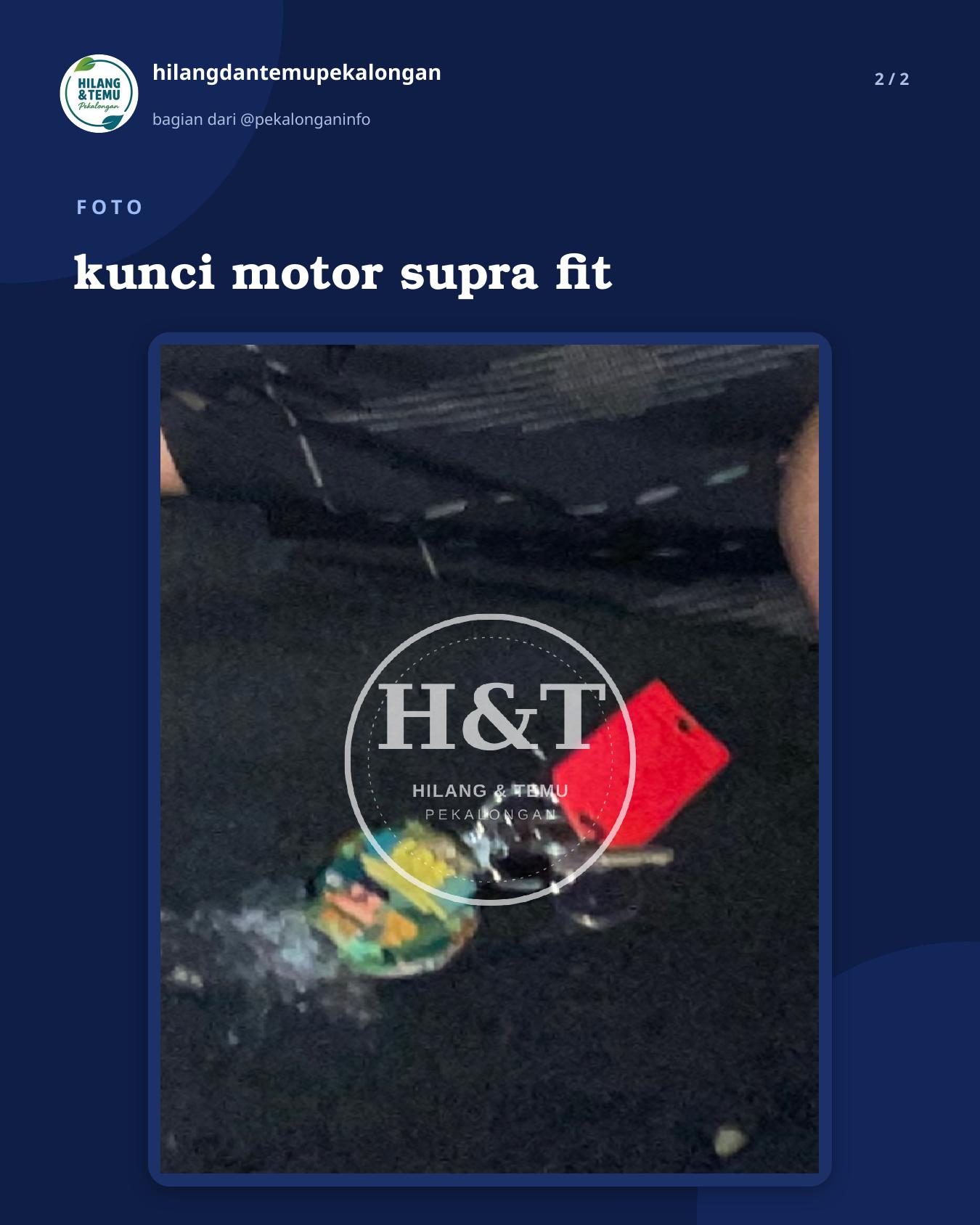 Slide 2 laporan kunci motor supra fit