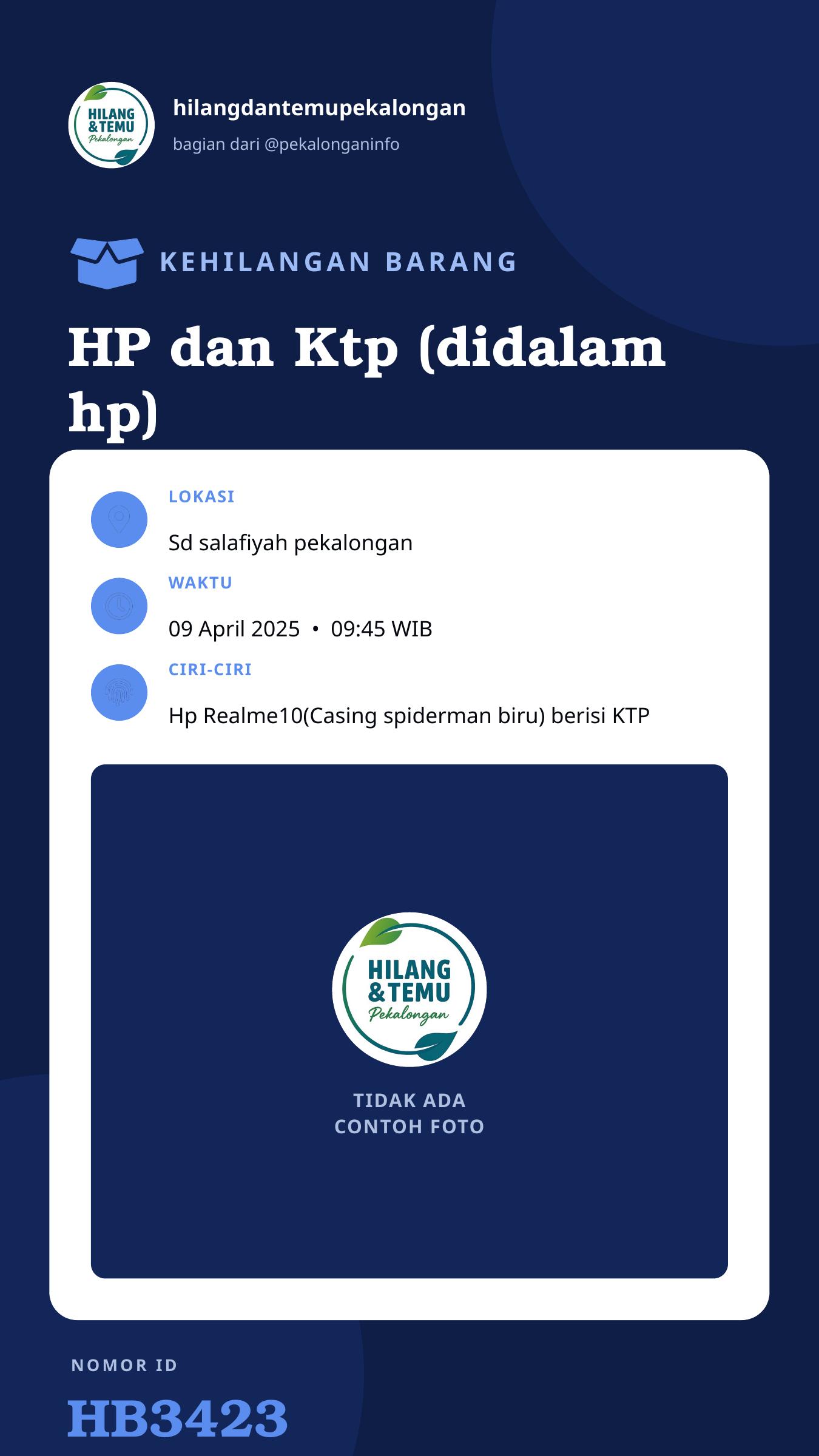 Story 9:16 laporan HP dan Ktp (didalam hp)