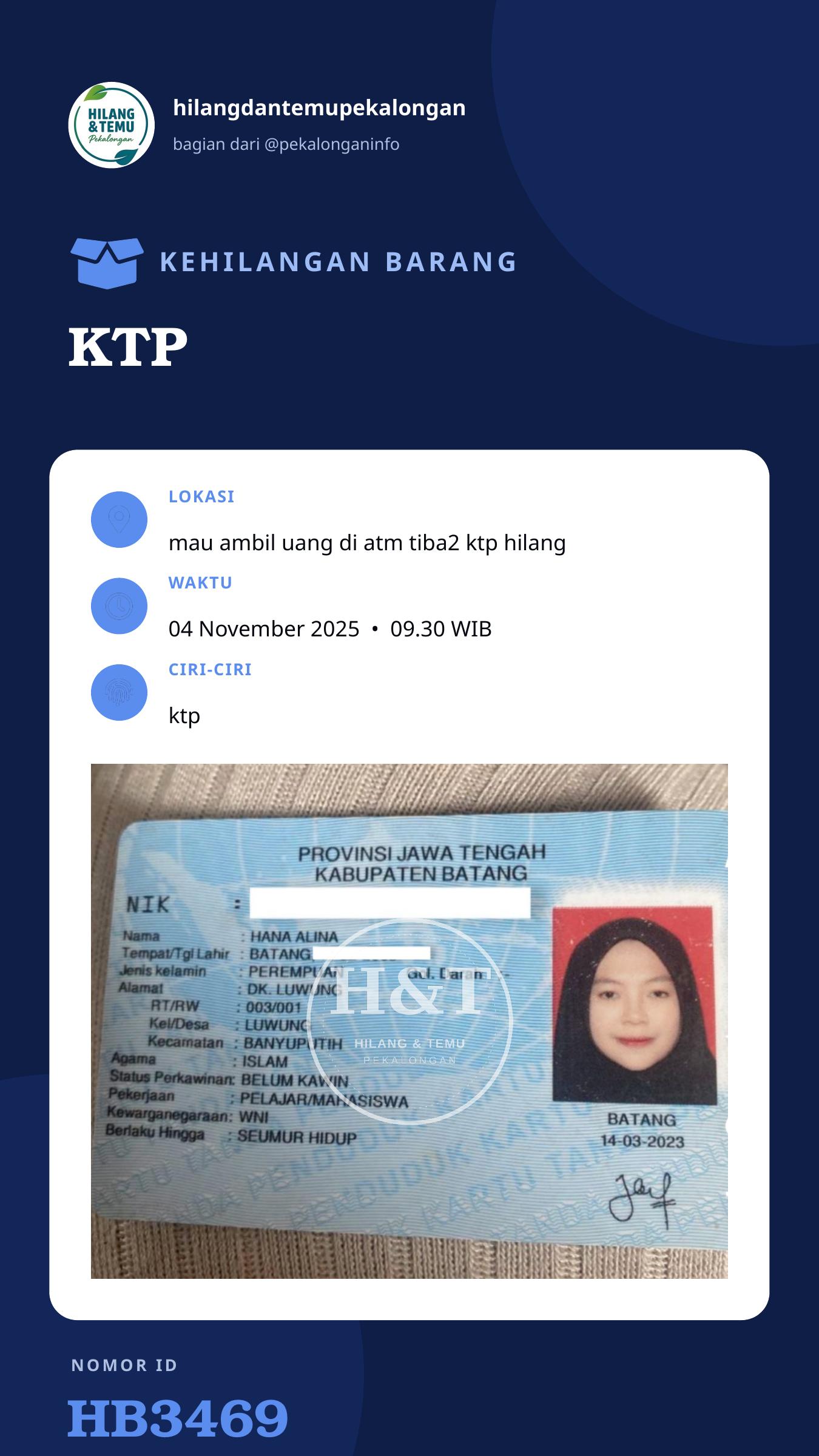 Story 9:16 laporan KTP