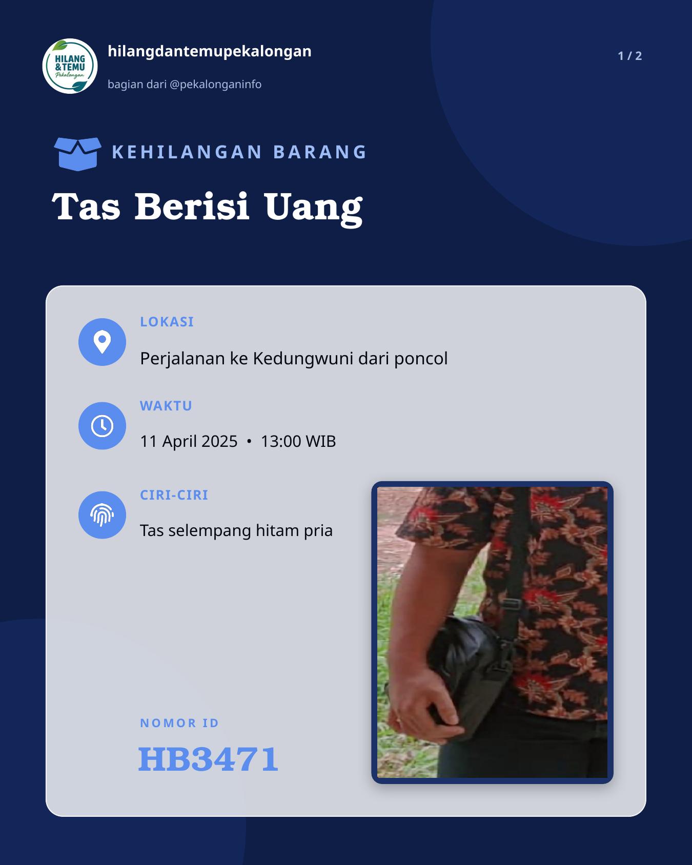Slide 1 laporan Tas Berisi Uang