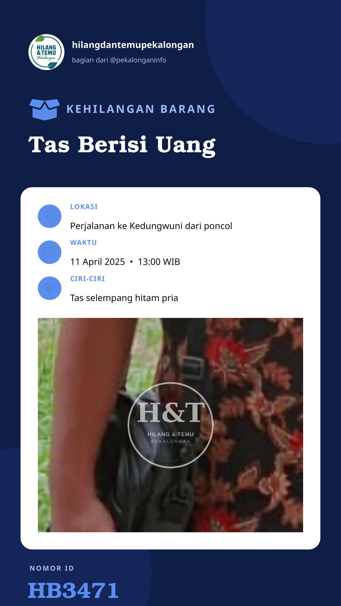 Story 9:16 laporan Tas Berisi Uang